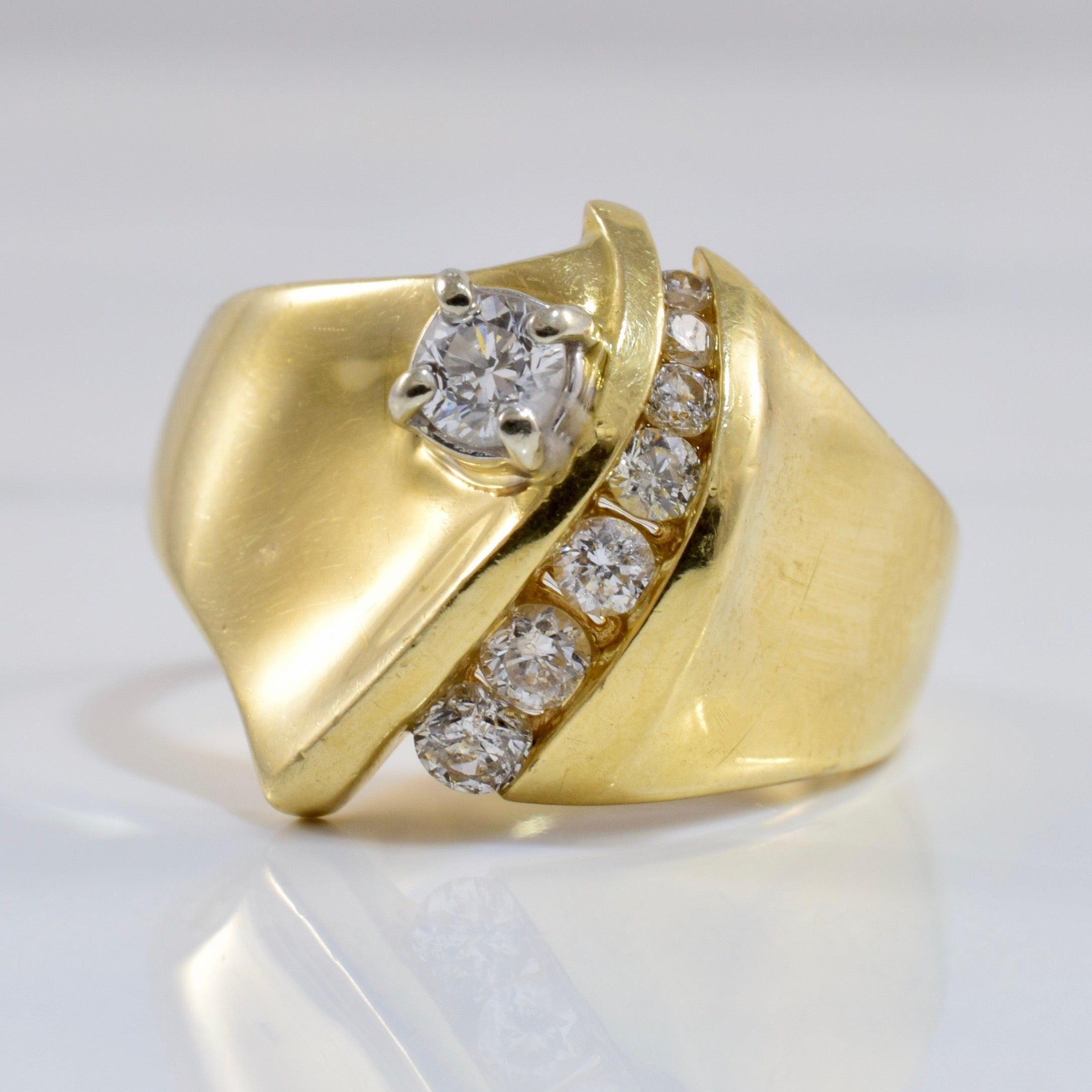 Diamond Ring with Channel Set Diamonds | 0.36 ctw SZ 6.75 |