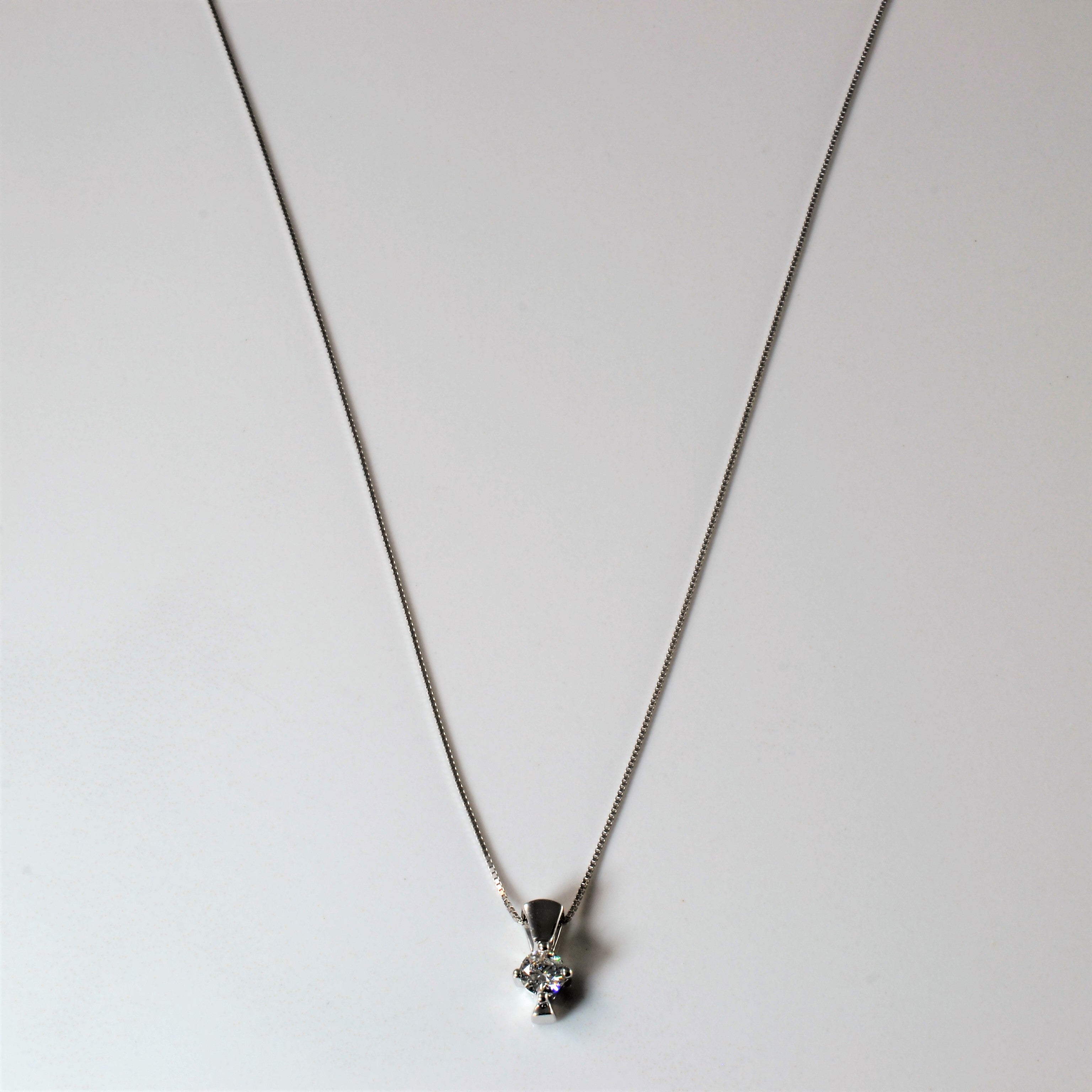 Solitaire Diamond Necklace | 0.25ct | 18" |