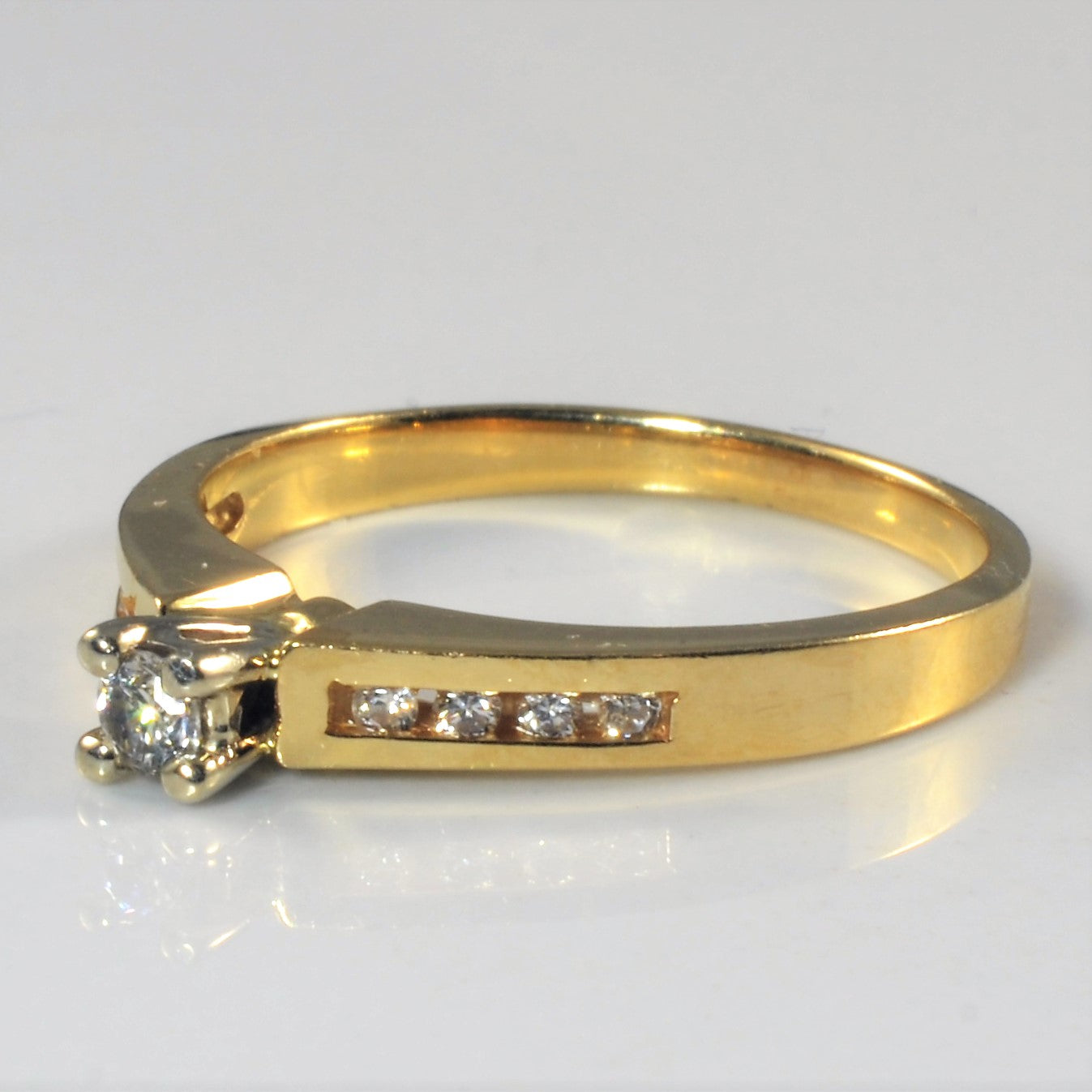 Channel Accented Diamond Engagement Ring | 0.14ctw | SZ 5.75 |