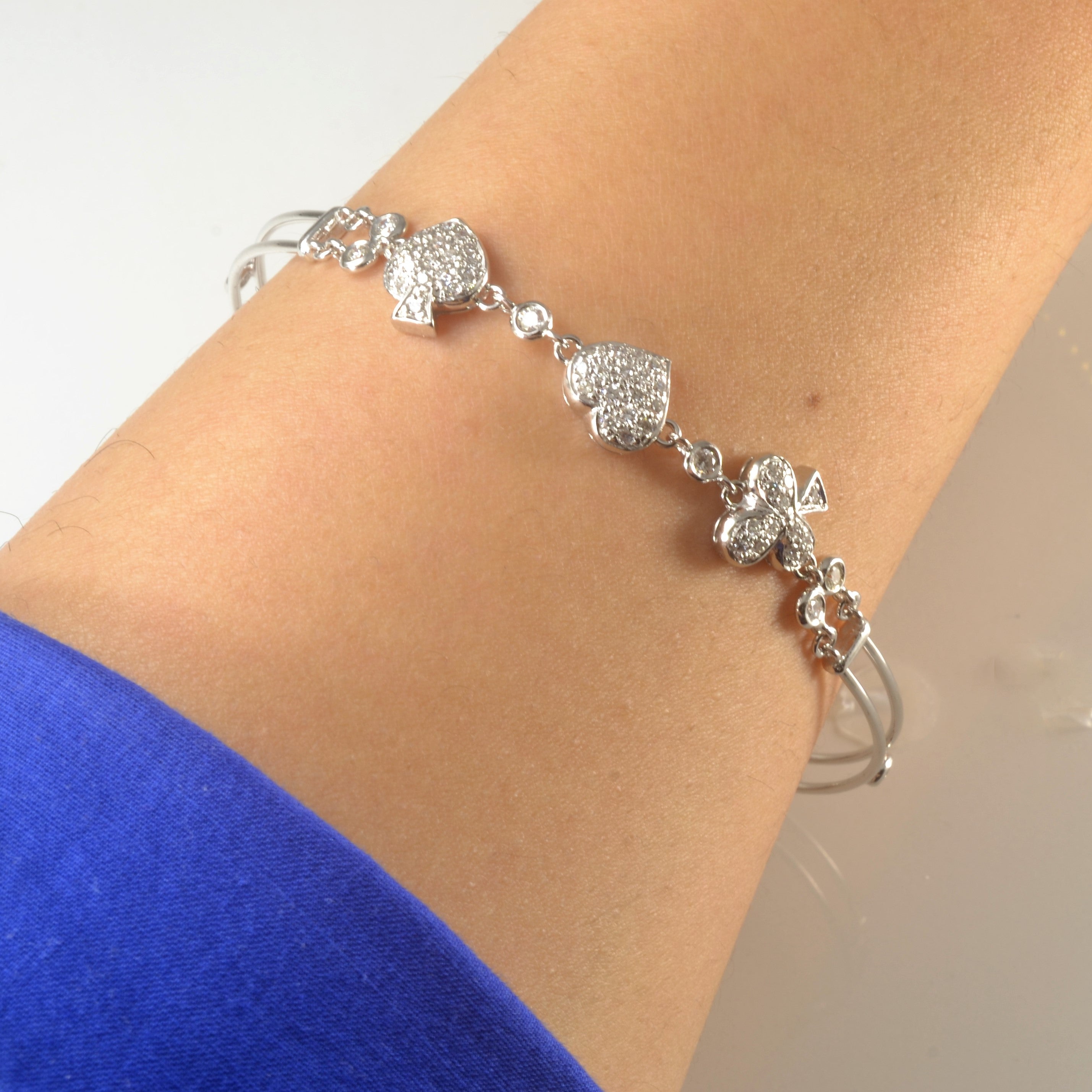 Diamond Playing Card Bracelet | 0.45ctw | 7" |