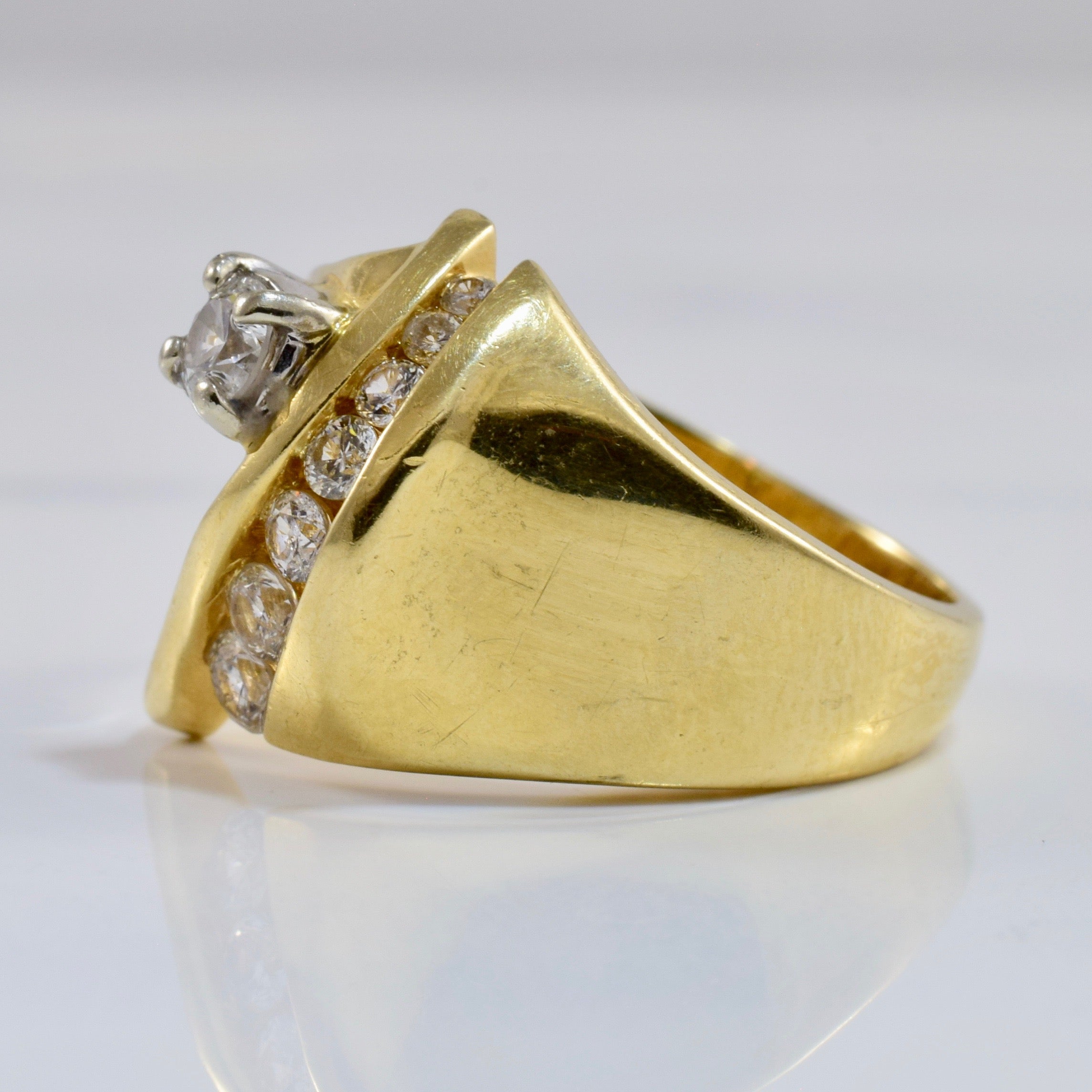 Diamond Ring with Channel Set Diamonds | 0.36 ctw SZ 6.75 |