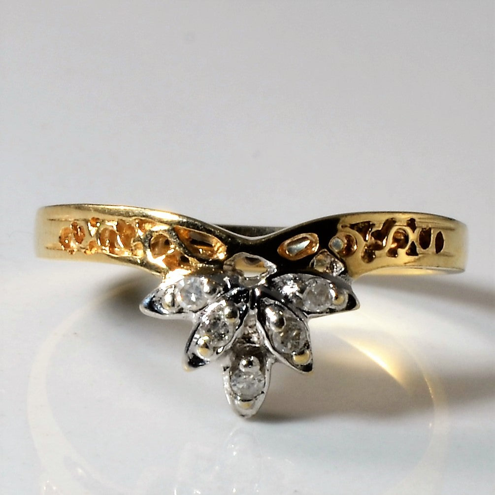 Bague contour en filigrane de diamants | 0,04 ct | Taille 6 |