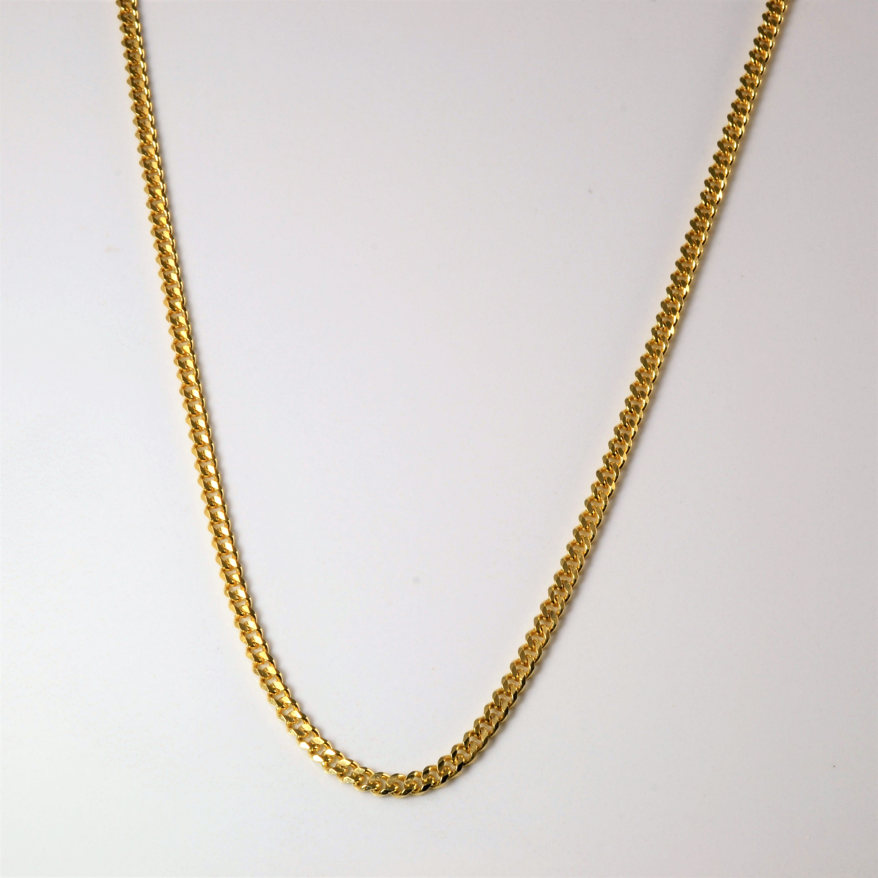 14k Yellow Gold Long Curb Chain | 30"|
