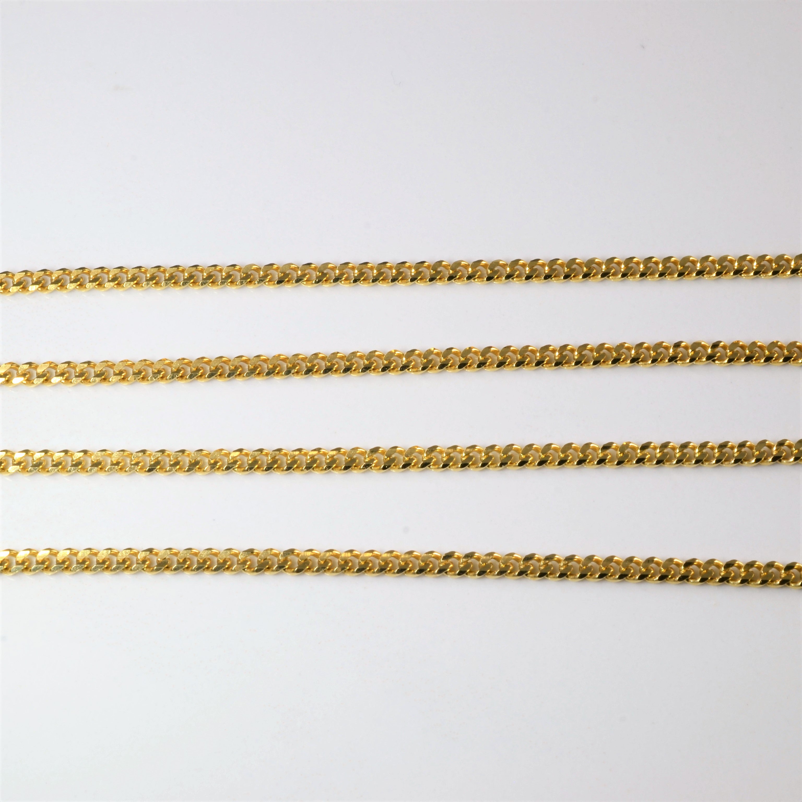 14k Yellow Gold Long Curb Chain | 30"|