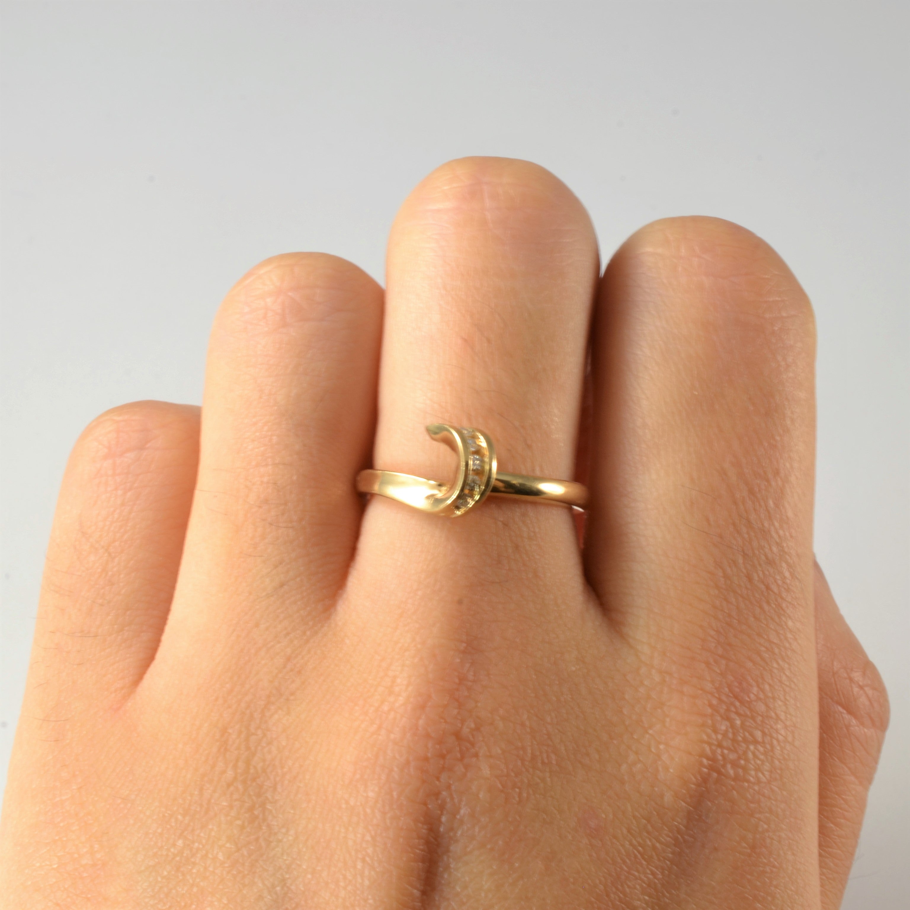 Half Loop Diamond Ring | 0.05ctw | SZ 6.75 |