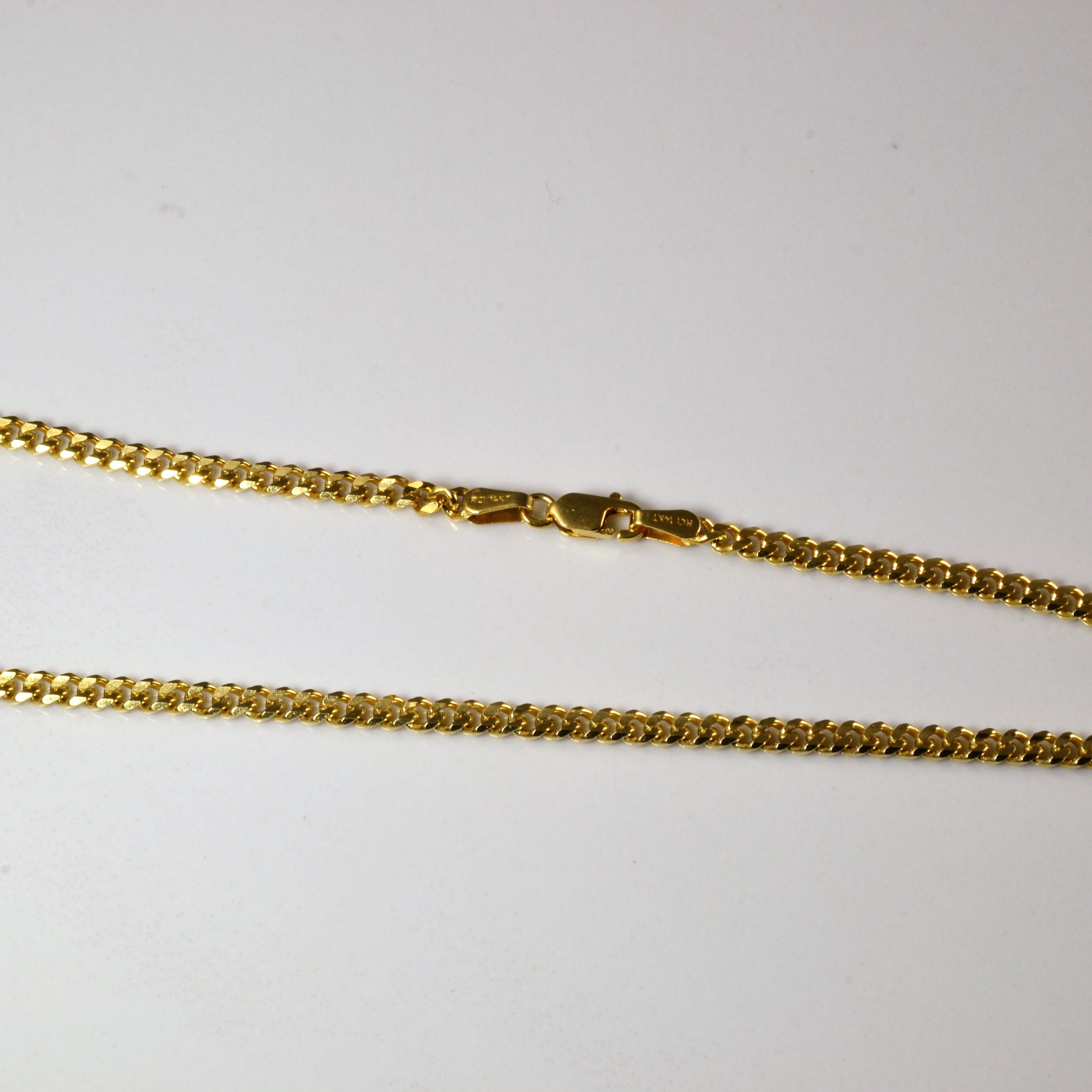 14k Yellow Gold Long Curb Chain | 30"|