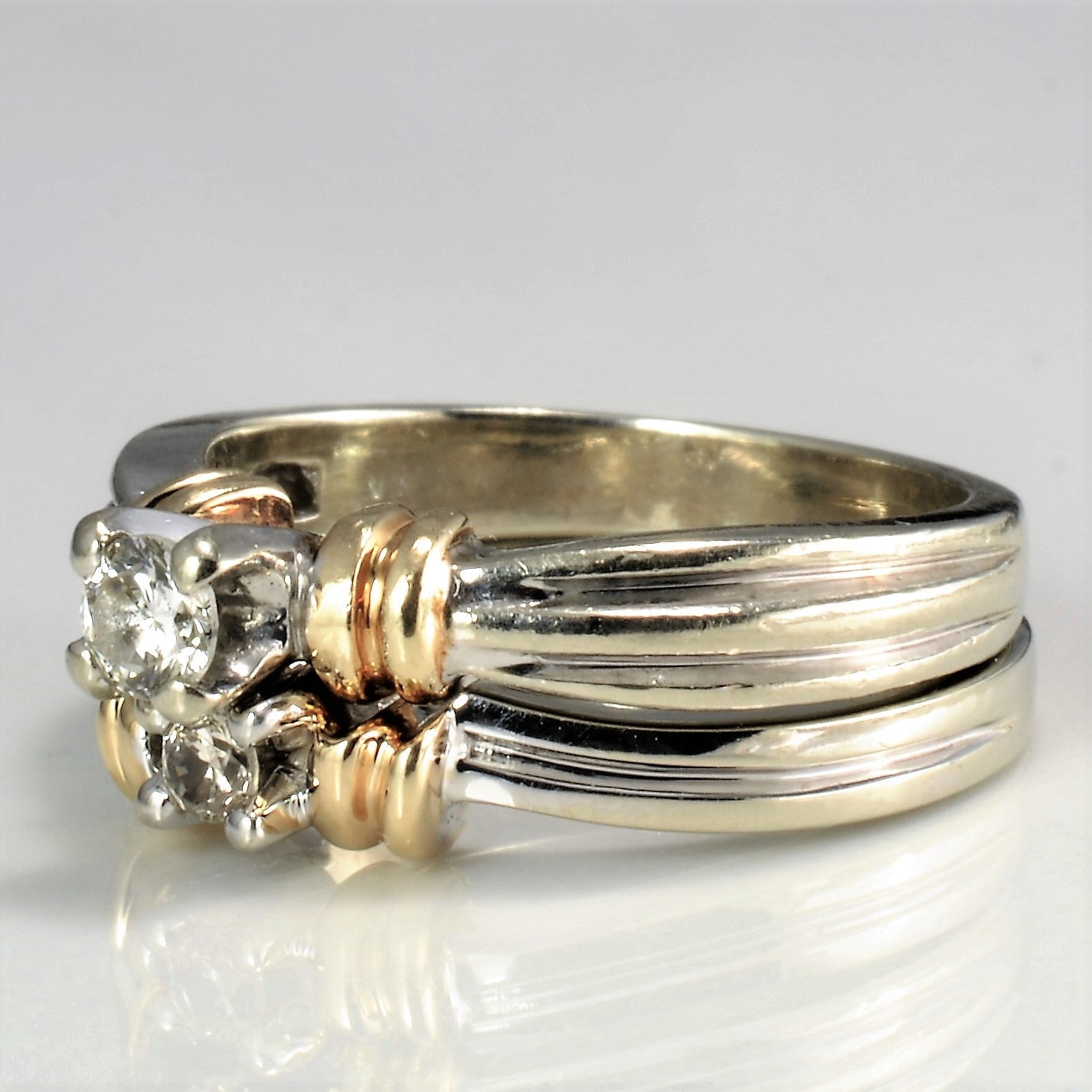 Petite Tapered Diamond Wedding Set | 0.17ctw | SZ 5 |