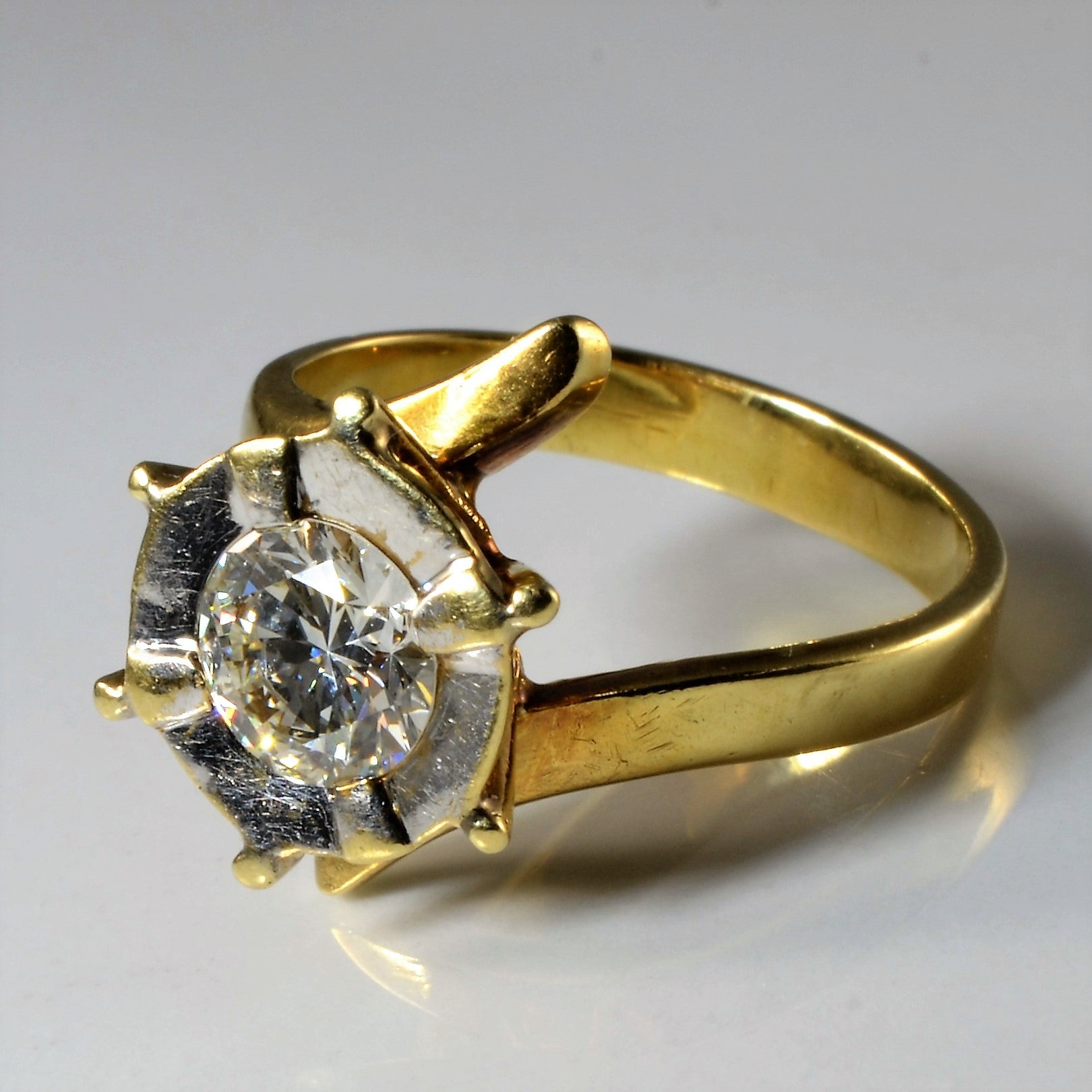 Ship Wheel Diamond Bypass Ring | 0.91ct | SZ 5.75 |
