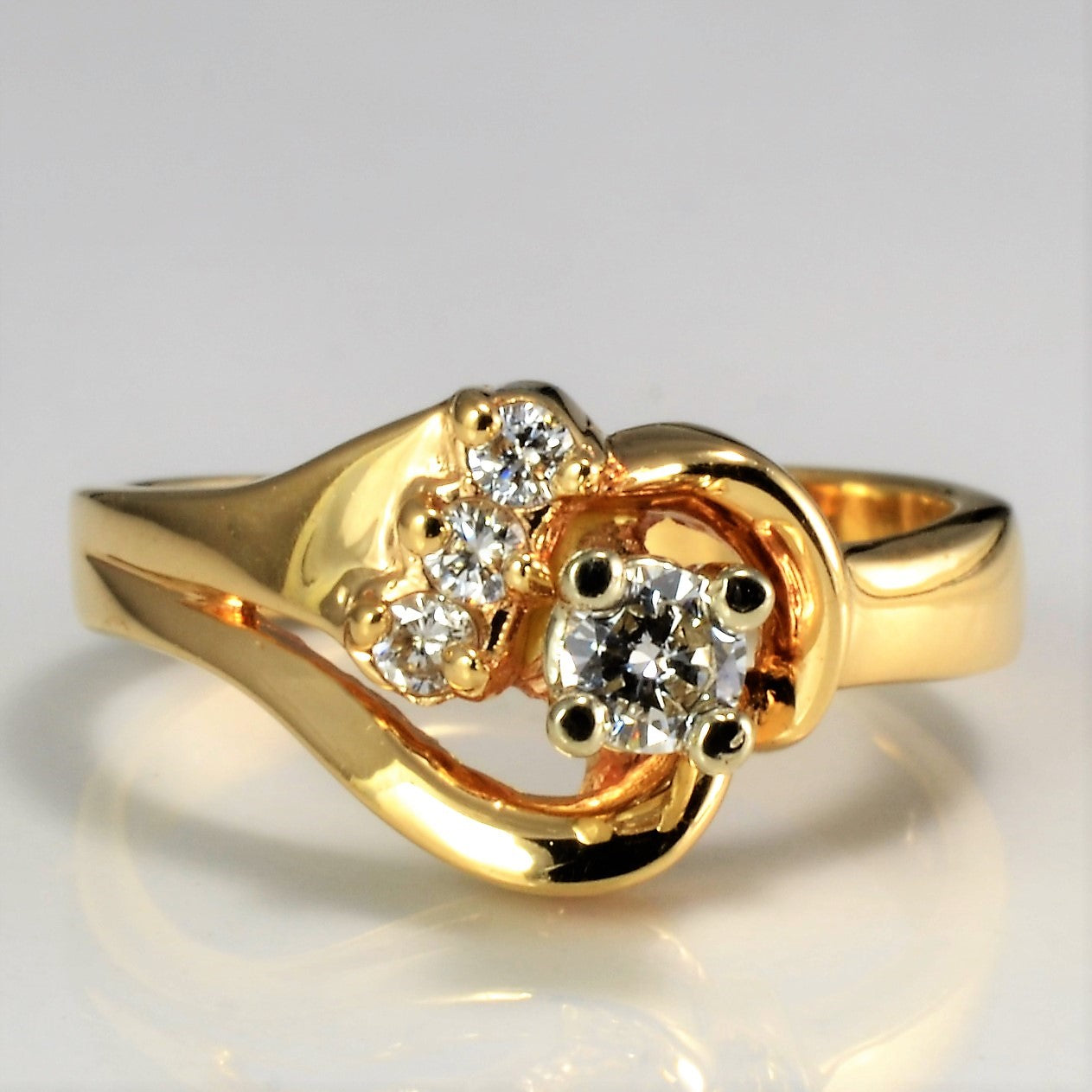 Bypass Diamond Ring | 0.19ctw | SZ 5.5 |