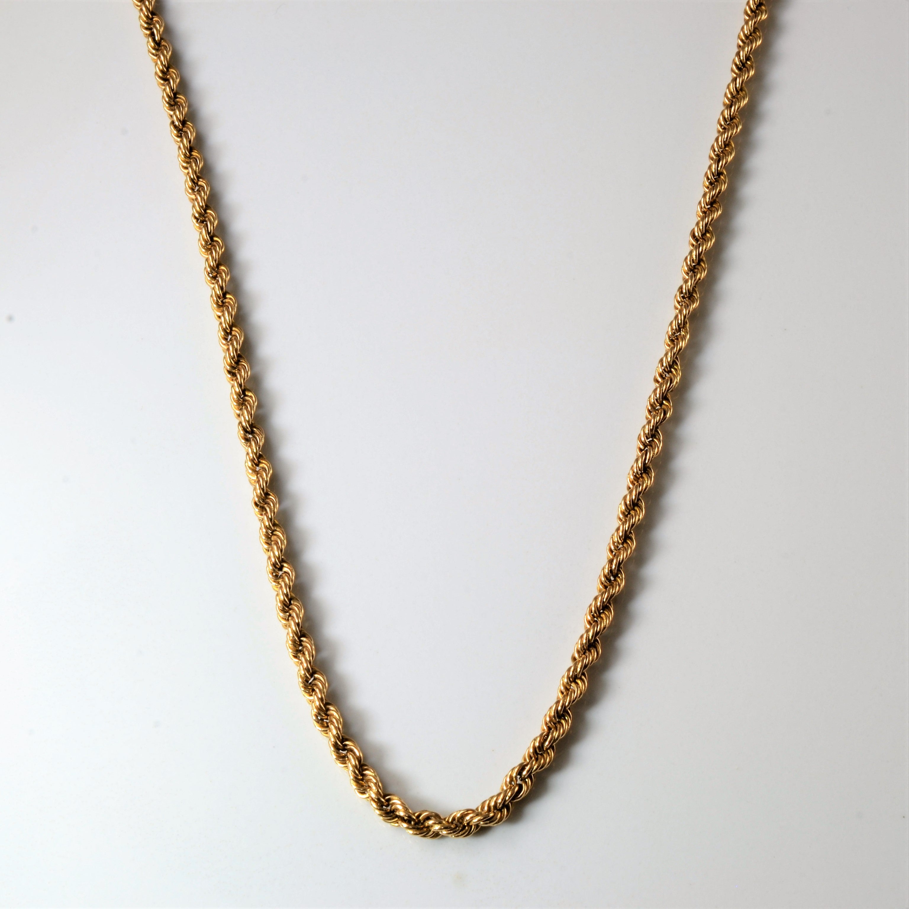 9k Yellow Gold Rope Chain | 20"|