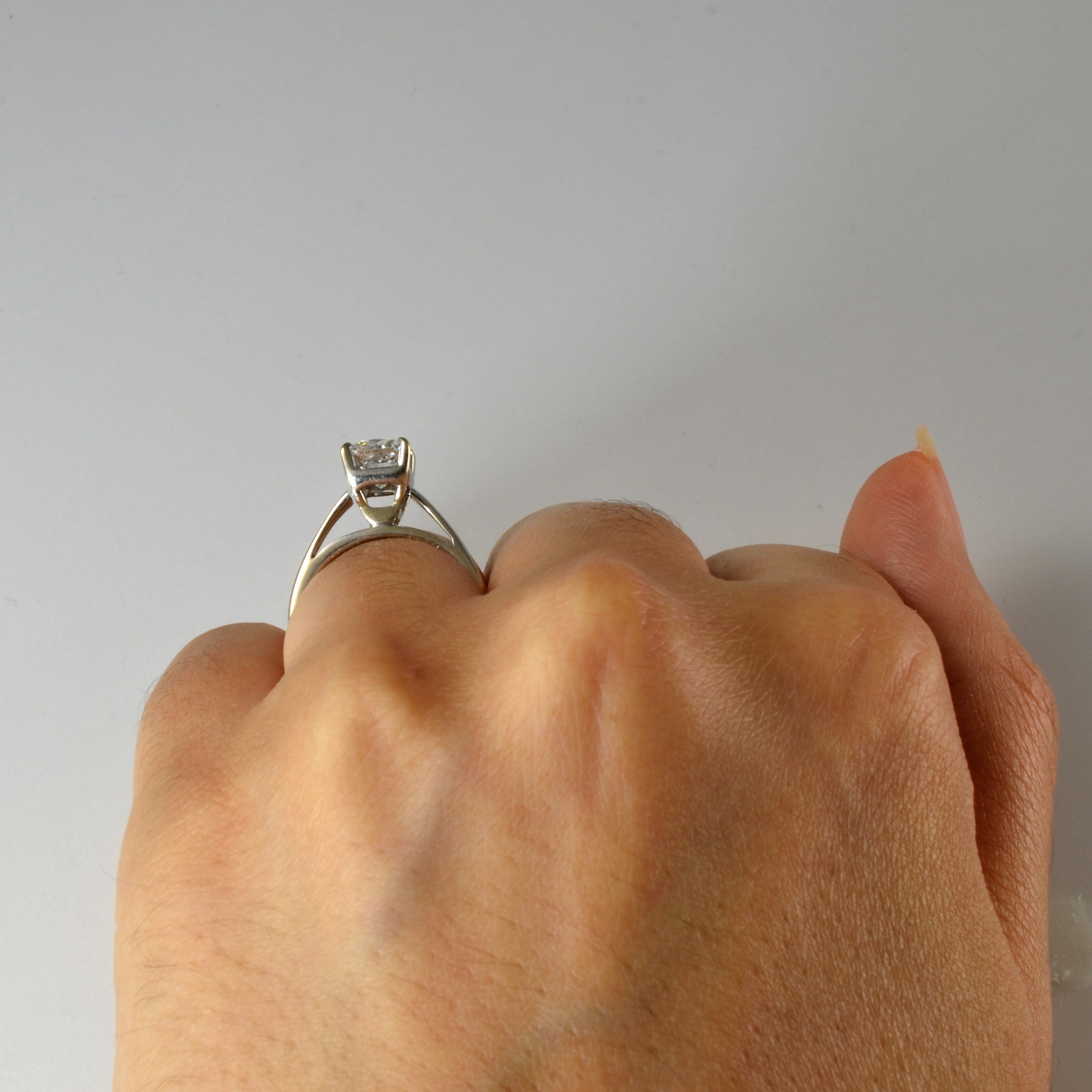 Tapered Solitaire Princess Diamond Ring | 0.97ct | SZ 4.5 |