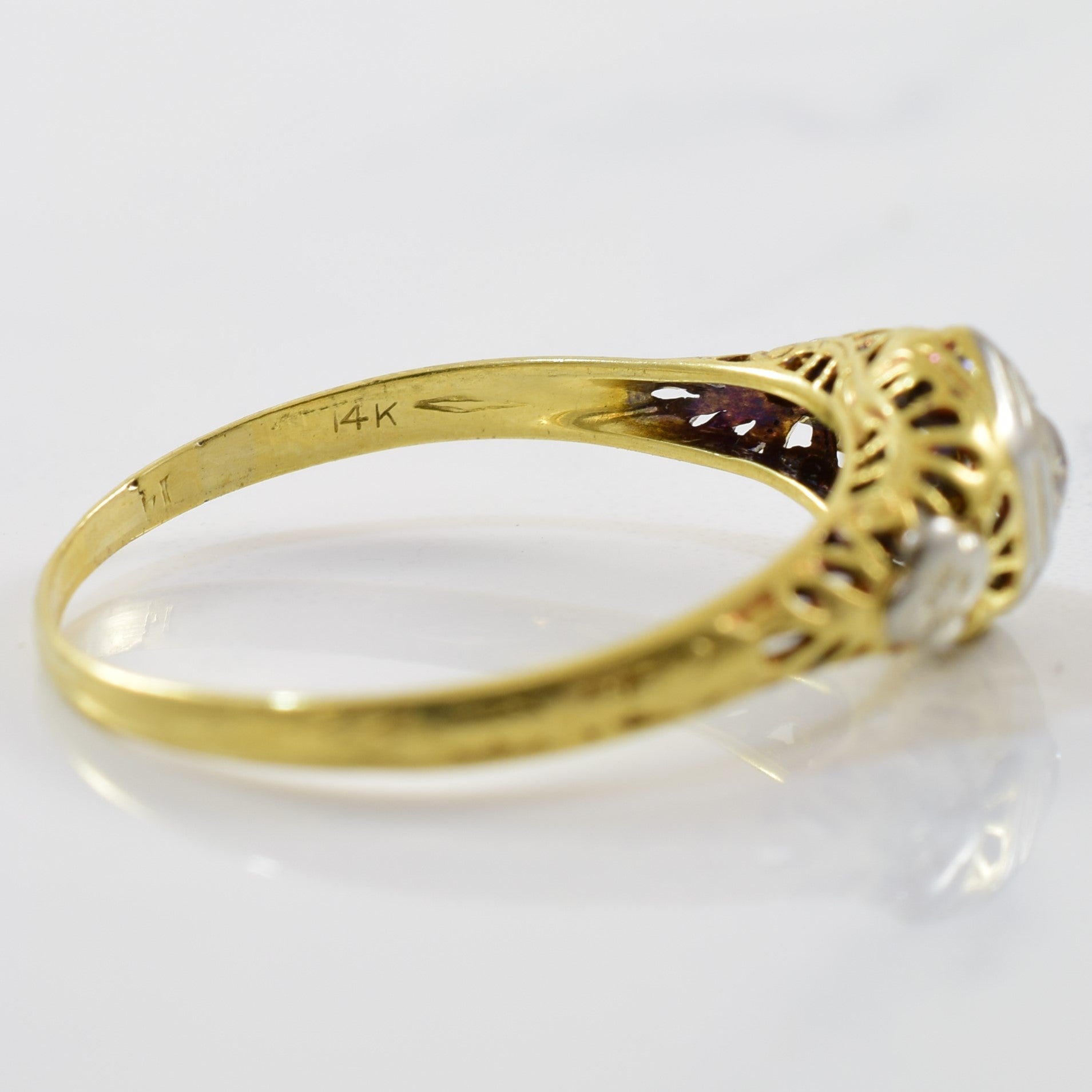 Late 1920s Old Mine Diamond Ring | 0.17ct | SZ 9.5 |