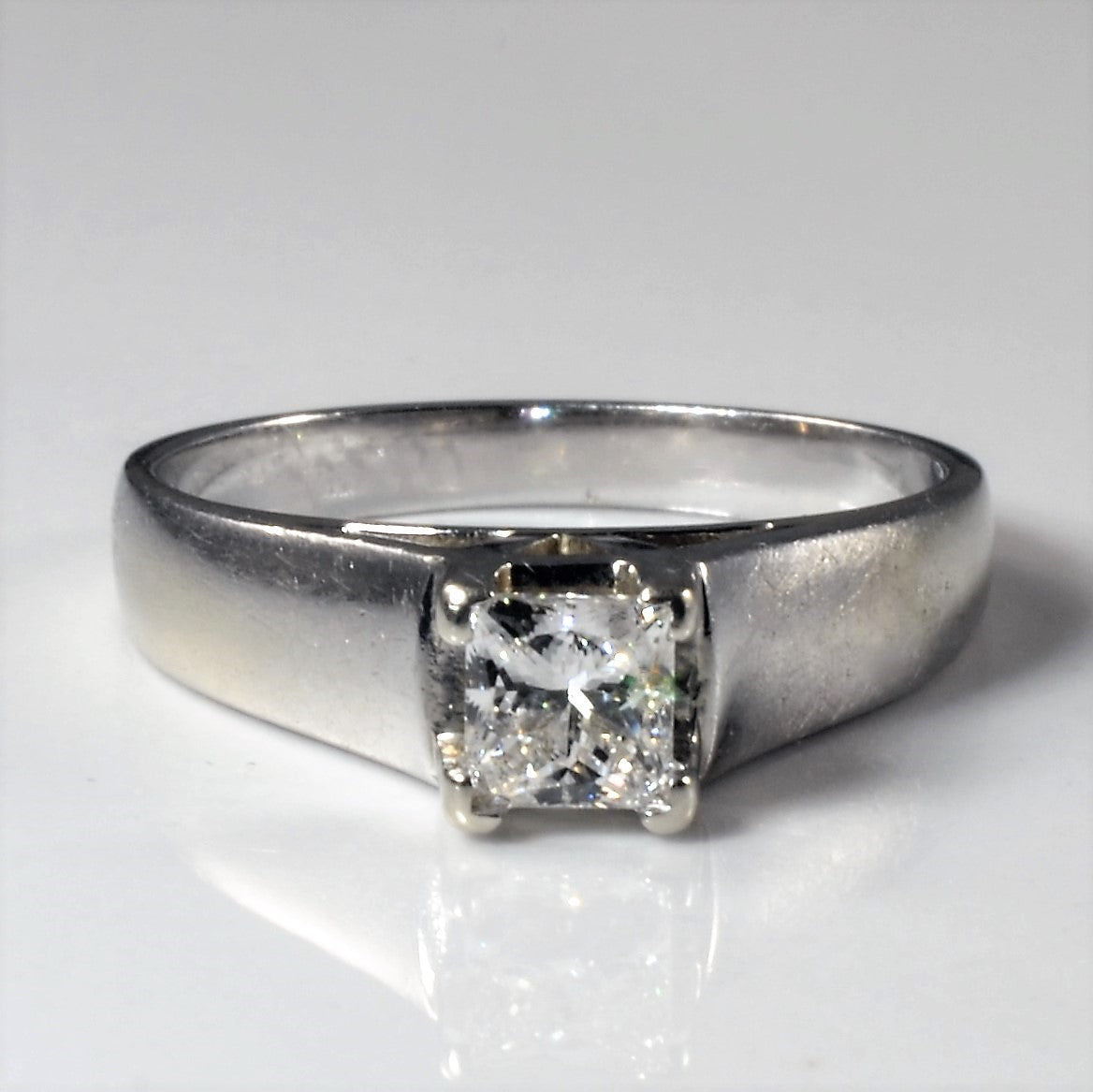 Bague de fiançailles solitaire en diamant princesse | 0,45 ct | Taille 6,25 |