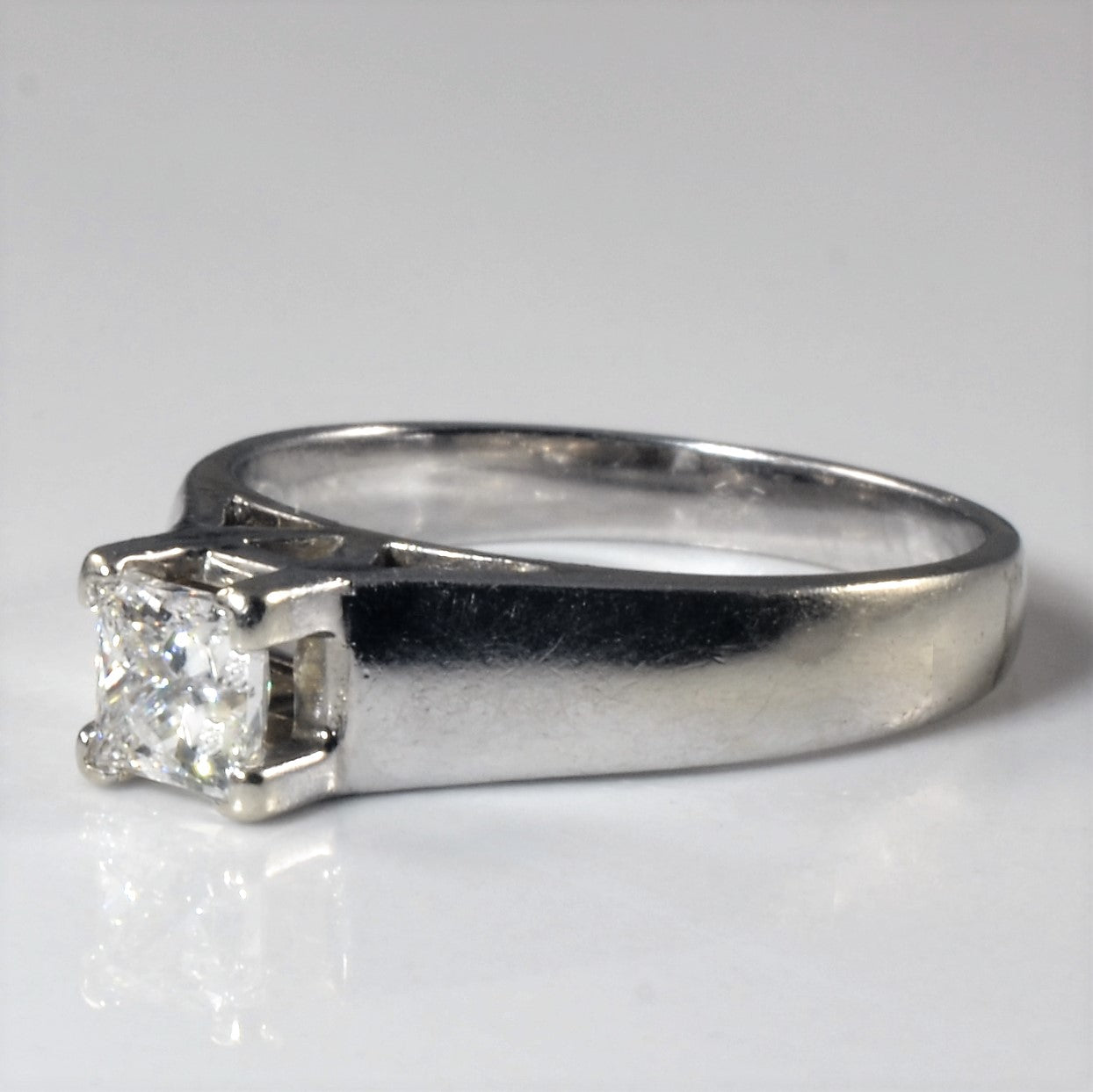 Bague de fiançailles solitaire en diamant princesse | 0,45 ct | Taille 6,25 |