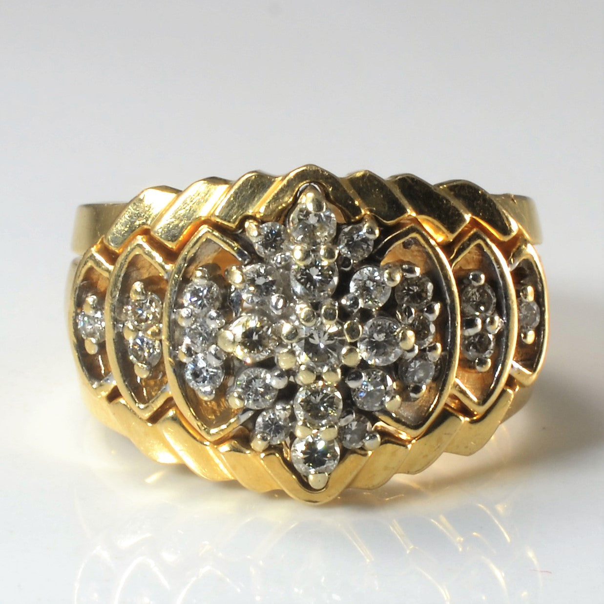 Radiant Diamond Cluster Band & Ring Enhancer Set | 0.30ctw | SZ 6.75 |