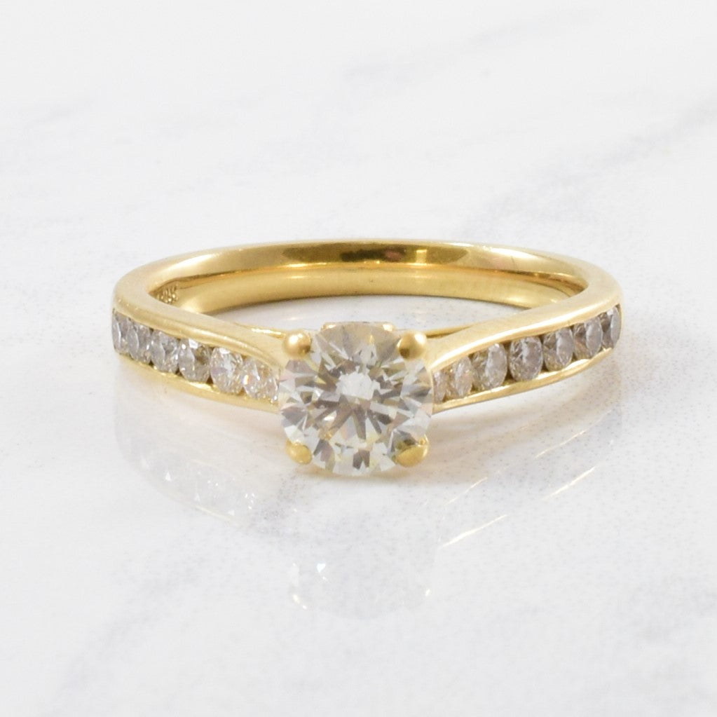 Bague de fiançailles cathédrale à profil diamant | 0,92 ct | Taille 5,25 |