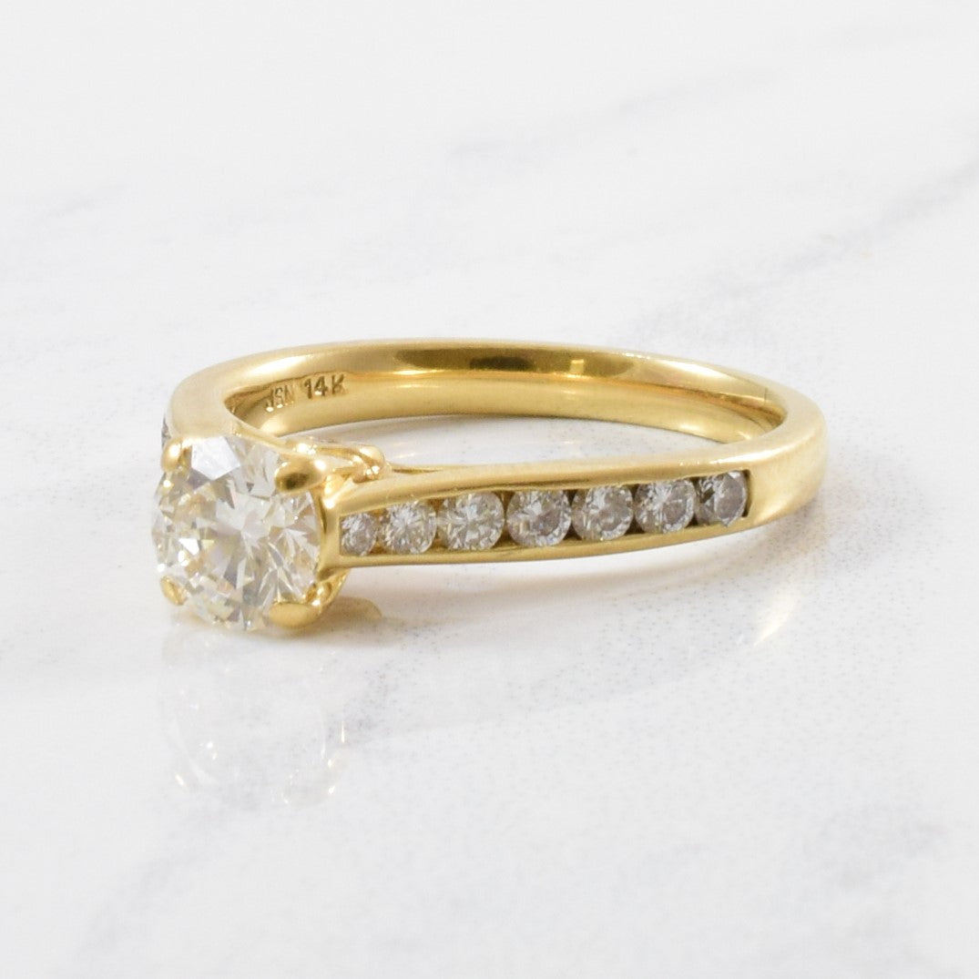 Bague de fiançailles cathédrale à profil diamant | 0,92 ct | Taille 5,25 |