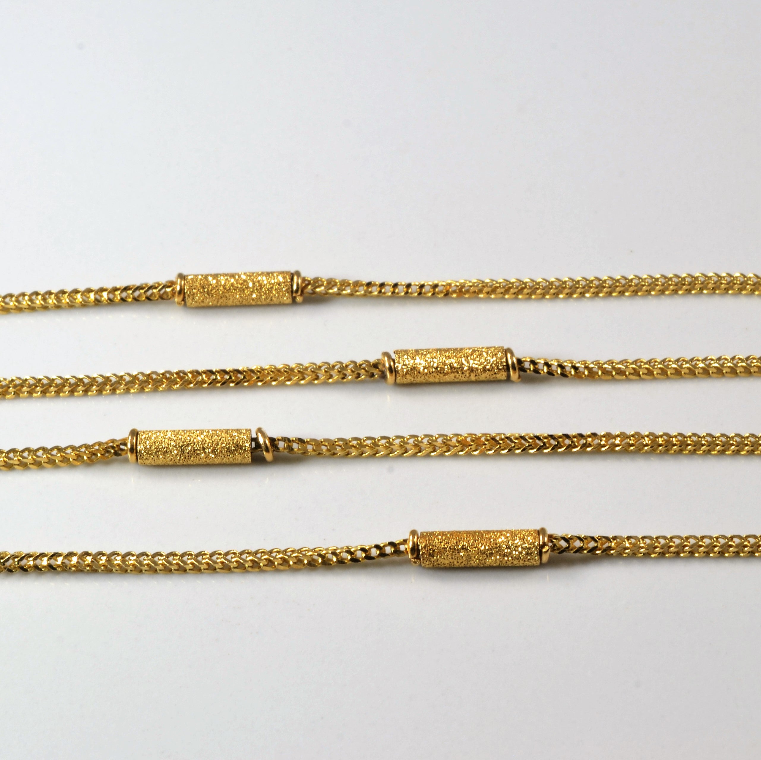 21k Yellow Gold Dot Dash Chain | 25" |