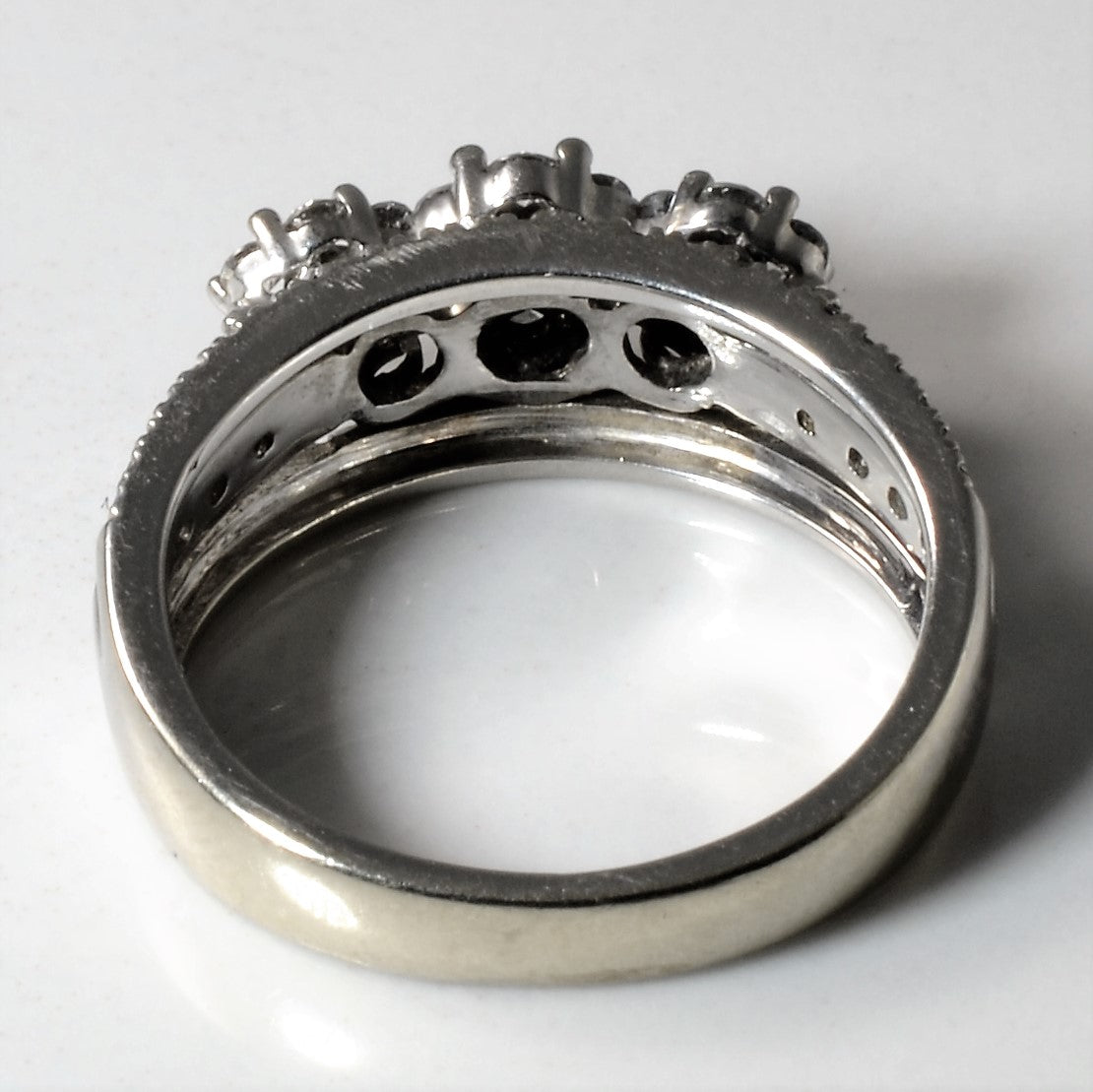 Split Shank Three Stone Style Cluster Ring | 0.81ctw | SZ 6.5 |