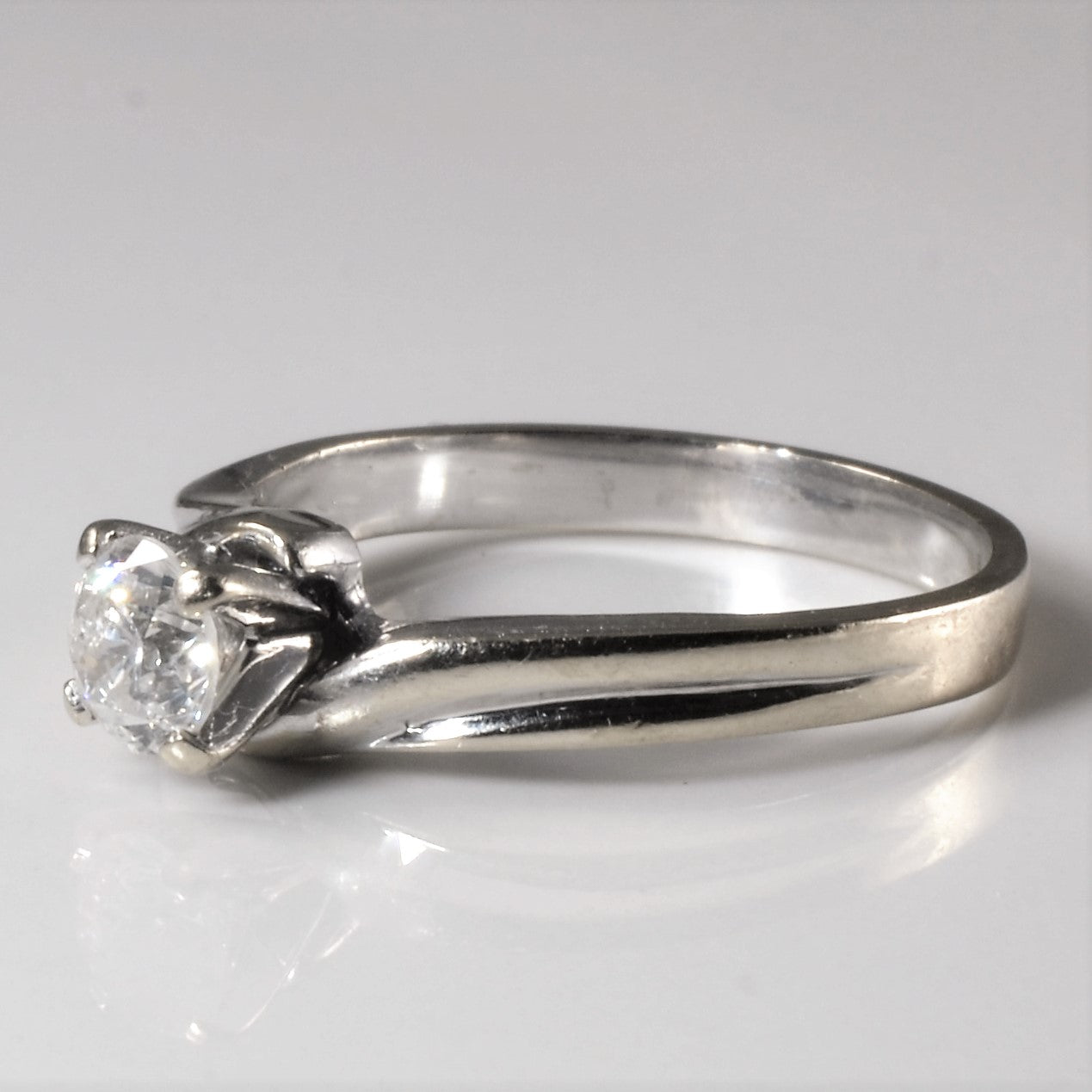Bypass Solitaire Diamond Engagement Ring | 0.51ct | SZ 7.75 |