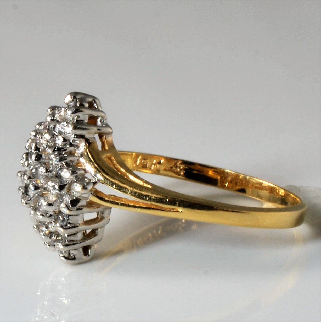 Diamond Cascade Bypass Ring | 0.24ctw | SZ 8.5 |