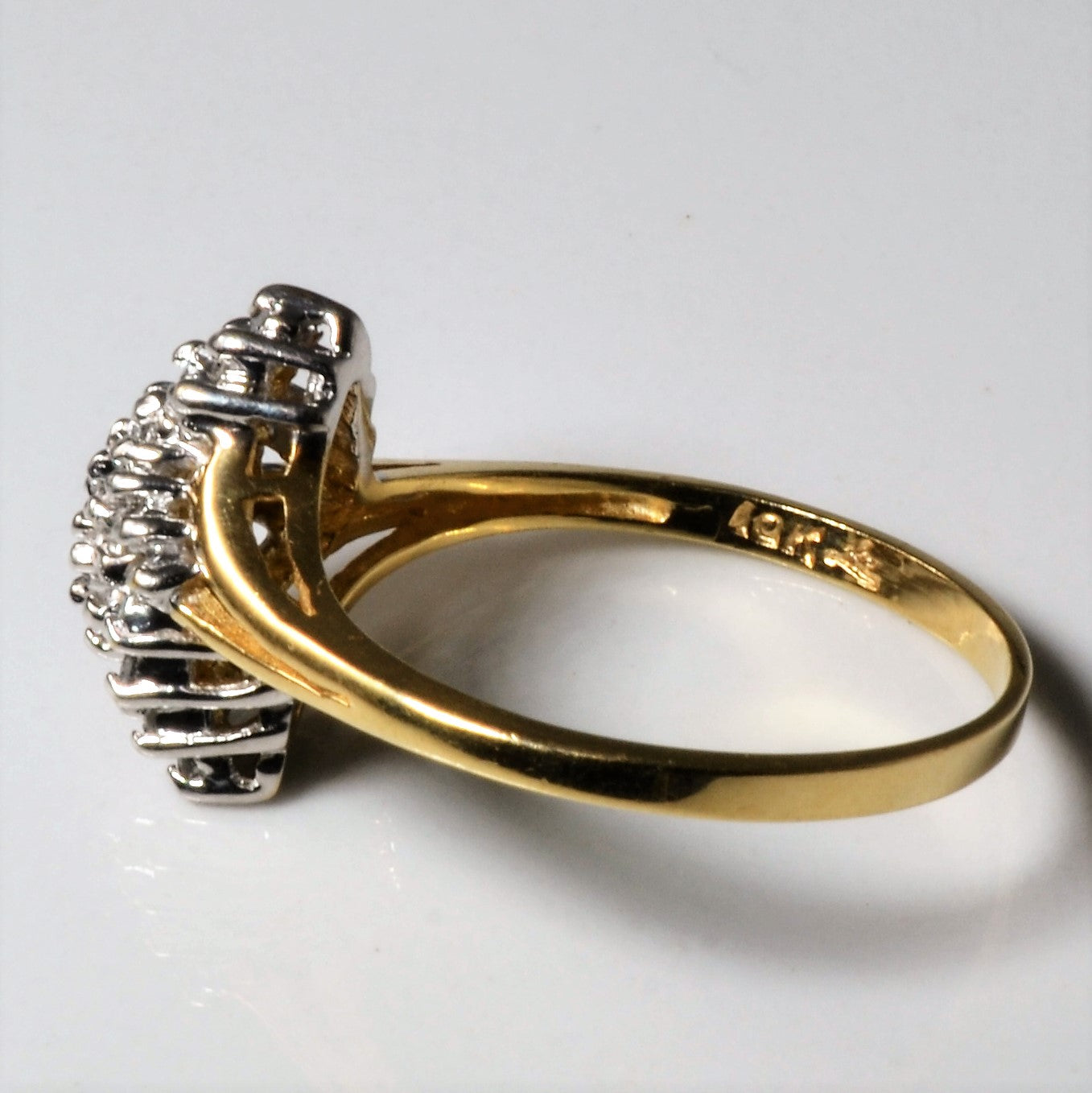 Diamond Cascade Bypass Ring | 0.24ctw | SZ 8.5 |