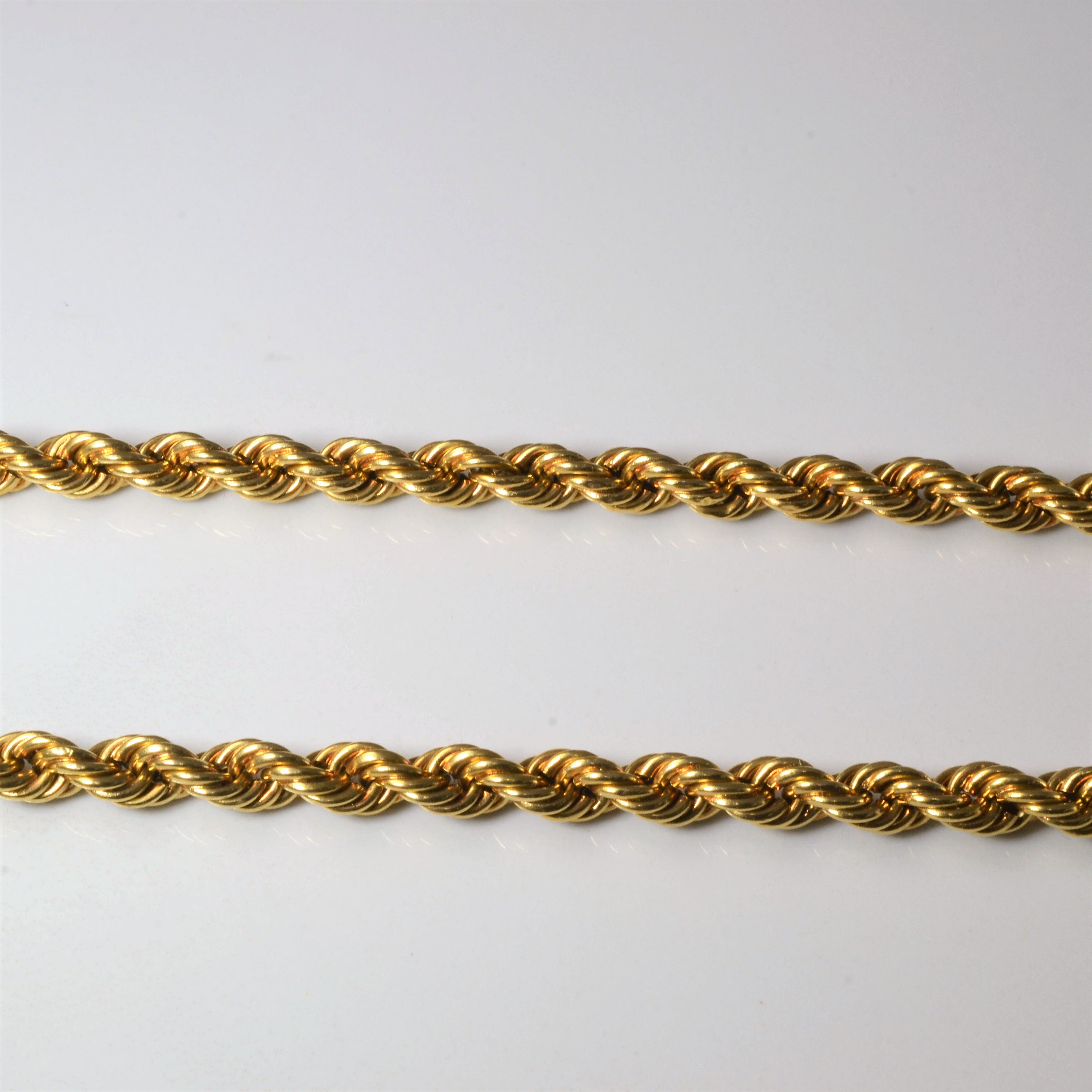Chaîne corde en or jaune 18 carats | 20 pouces |