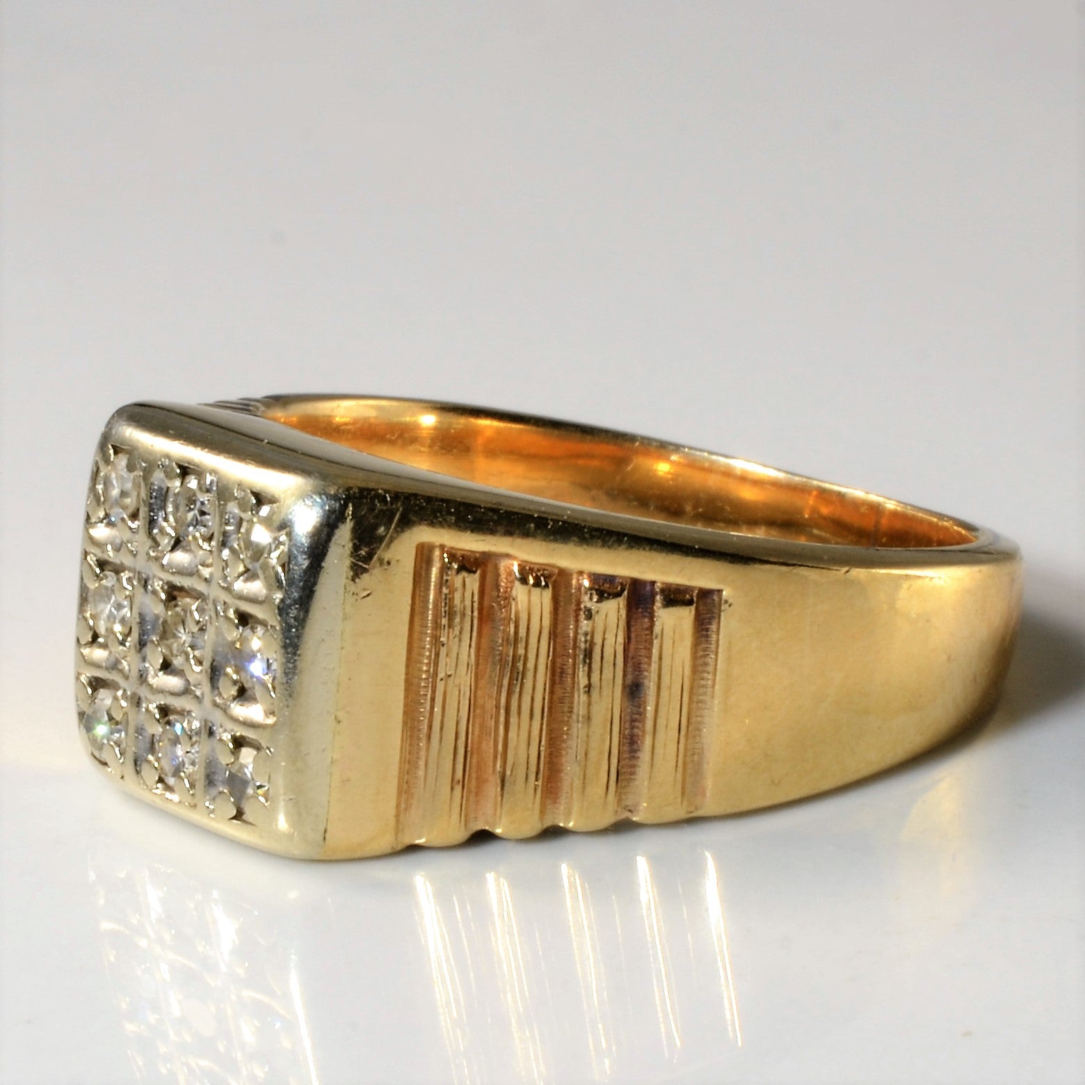 Diamond Illusion Grid Ring | 0.18ctw | SZ 9.25 |