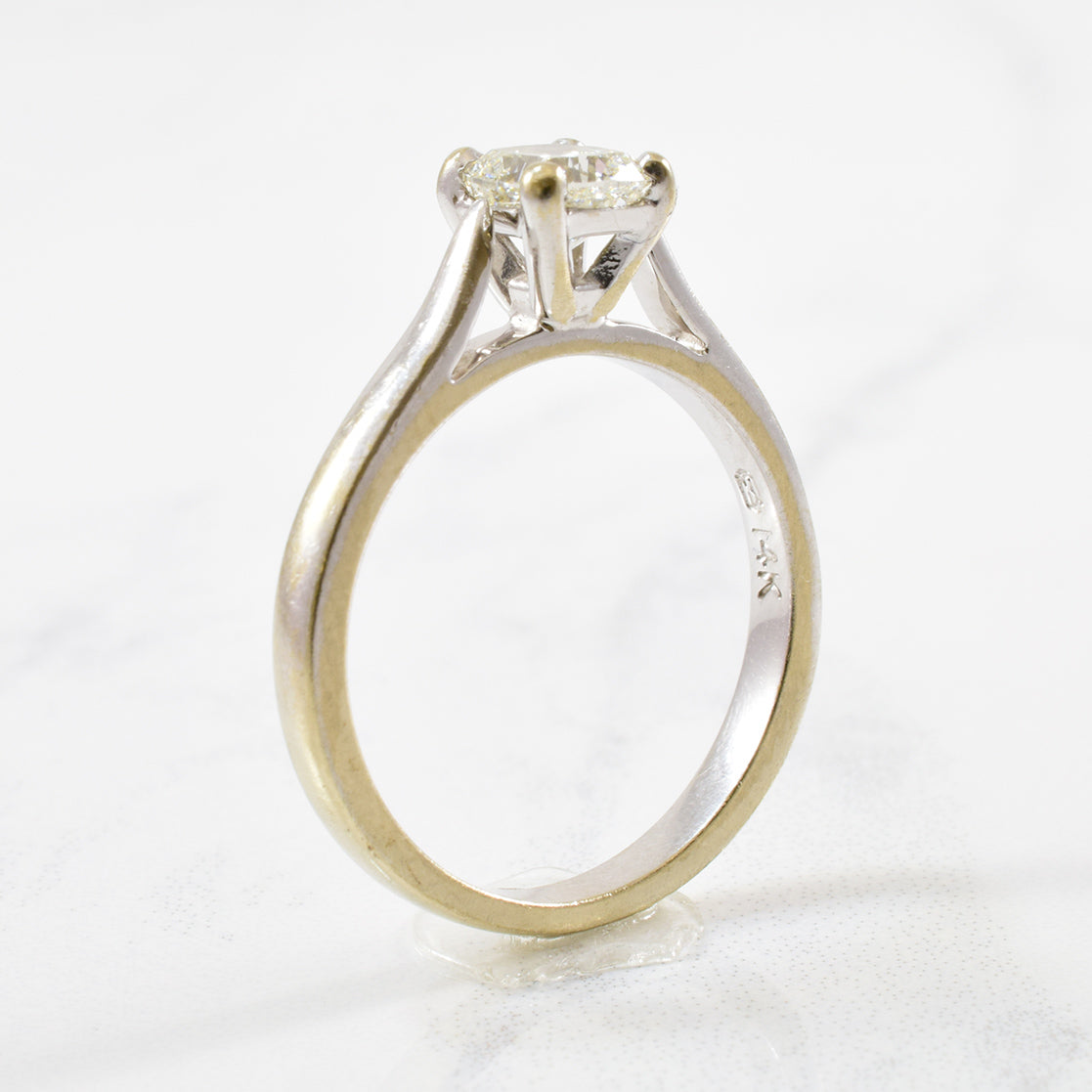Cushion Cut Diamond Solitaire Engagement Ring | 0.84ct | VVS2, J | SZ 7.25