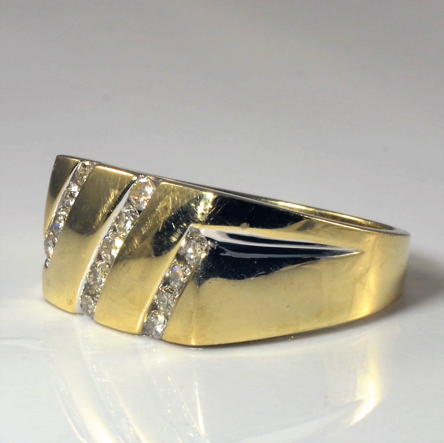 Bypass Channel Diamond Band | 0.42ctw | SZ 10.5 |