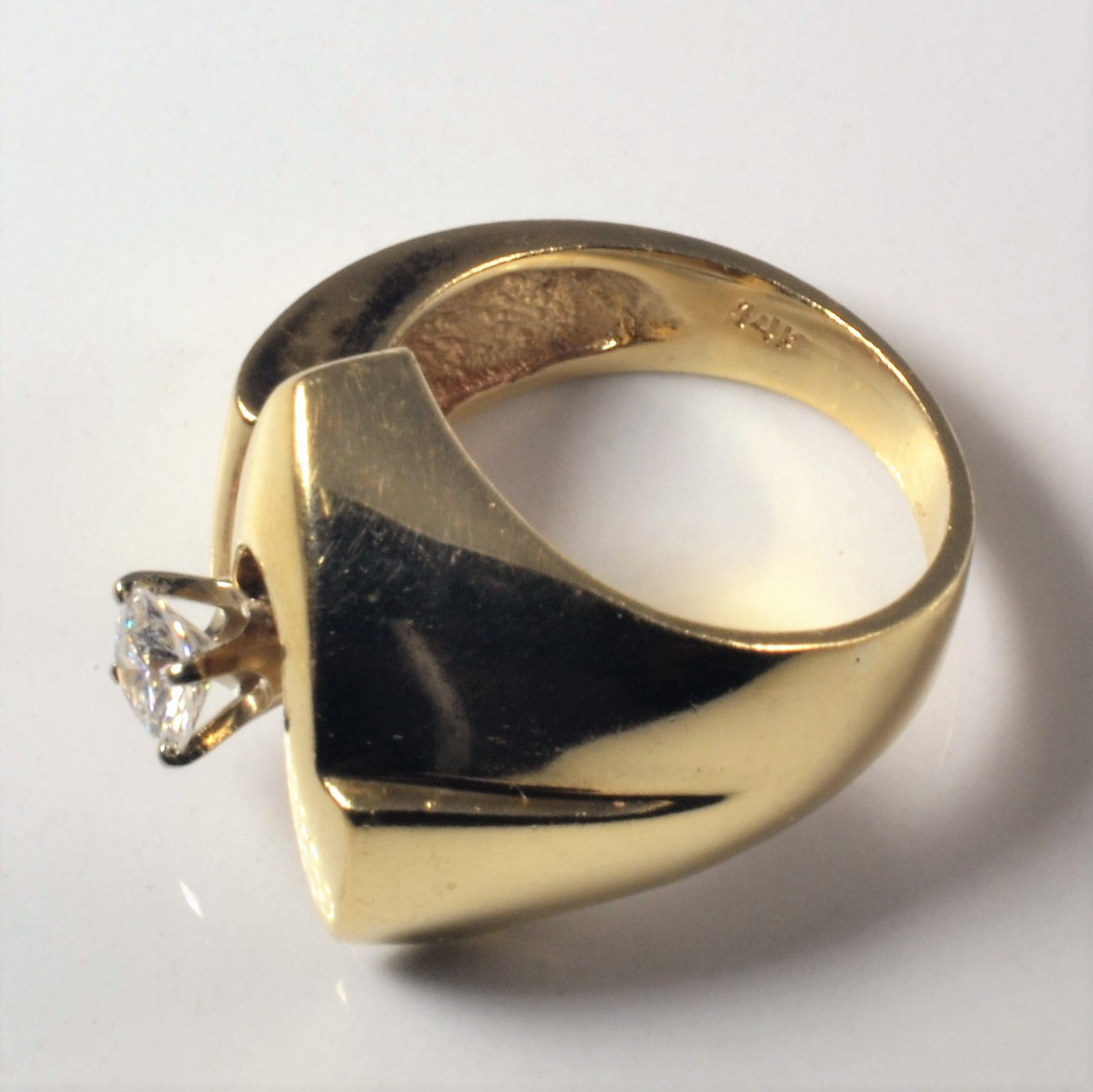 Offset Solitaire Diamond Cocktail Ring | 0.36ct | SZ 6.25 |