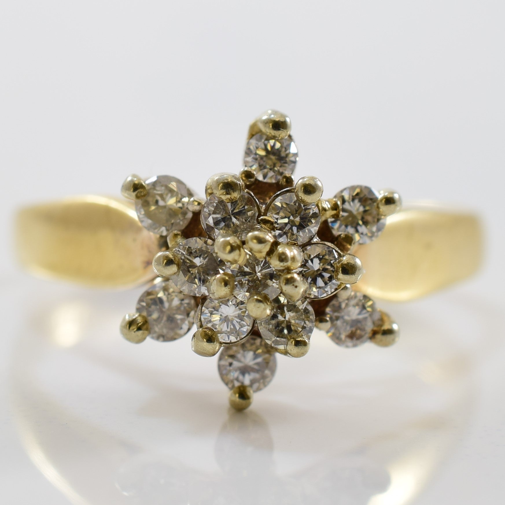 Snowflake Cluster Diamond Ring | 0.52ctw | SZ 7.5 |