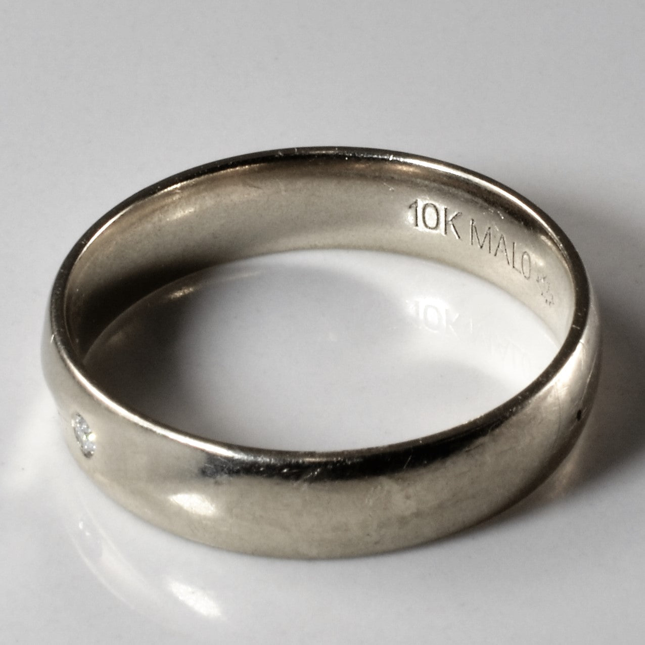 Flush Set Solitaire Diamond Band | 0.015ct | SZ 9.75 |