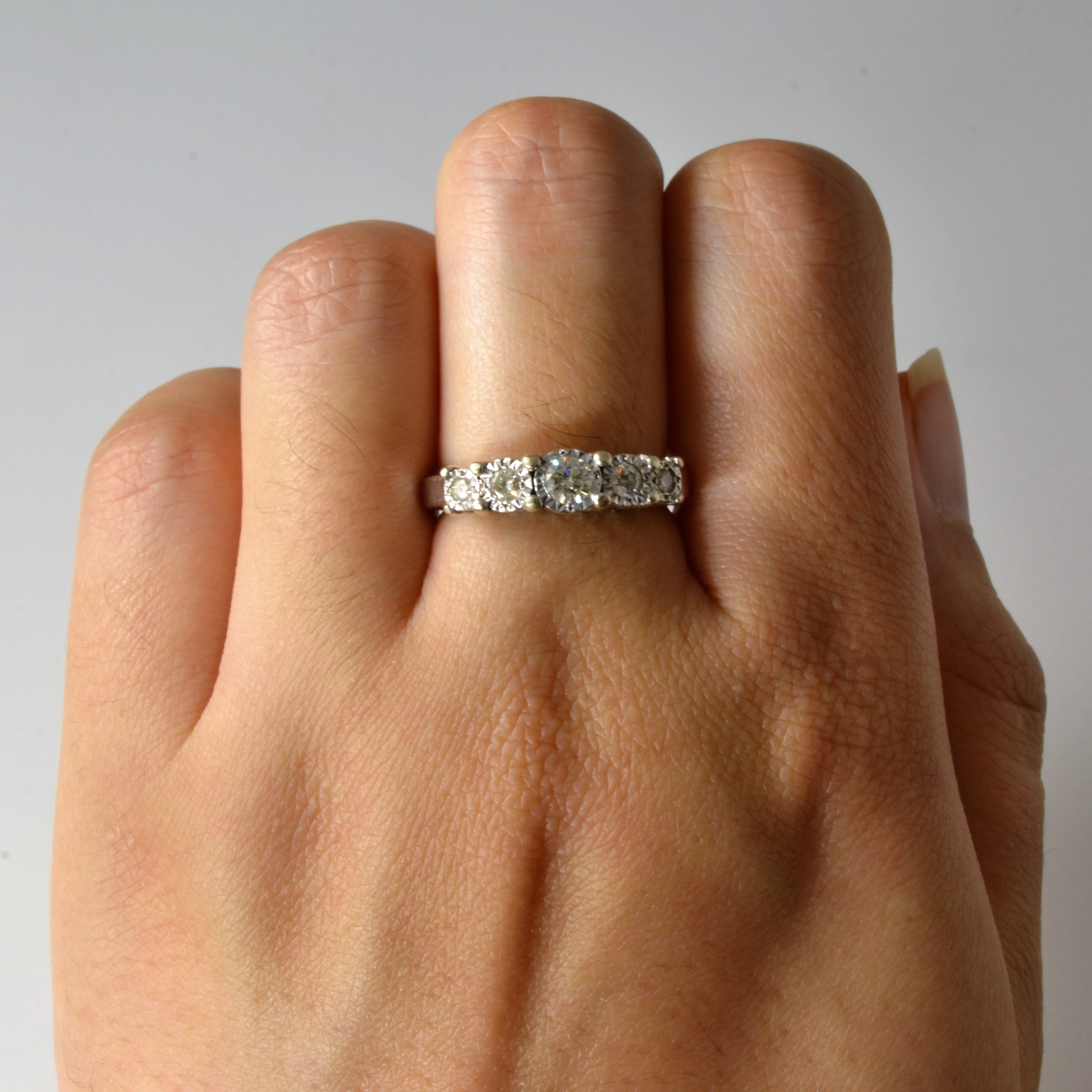 Five Stone Illusion Set Diamond Ring | 0.35ctw | SZ 6.5 |