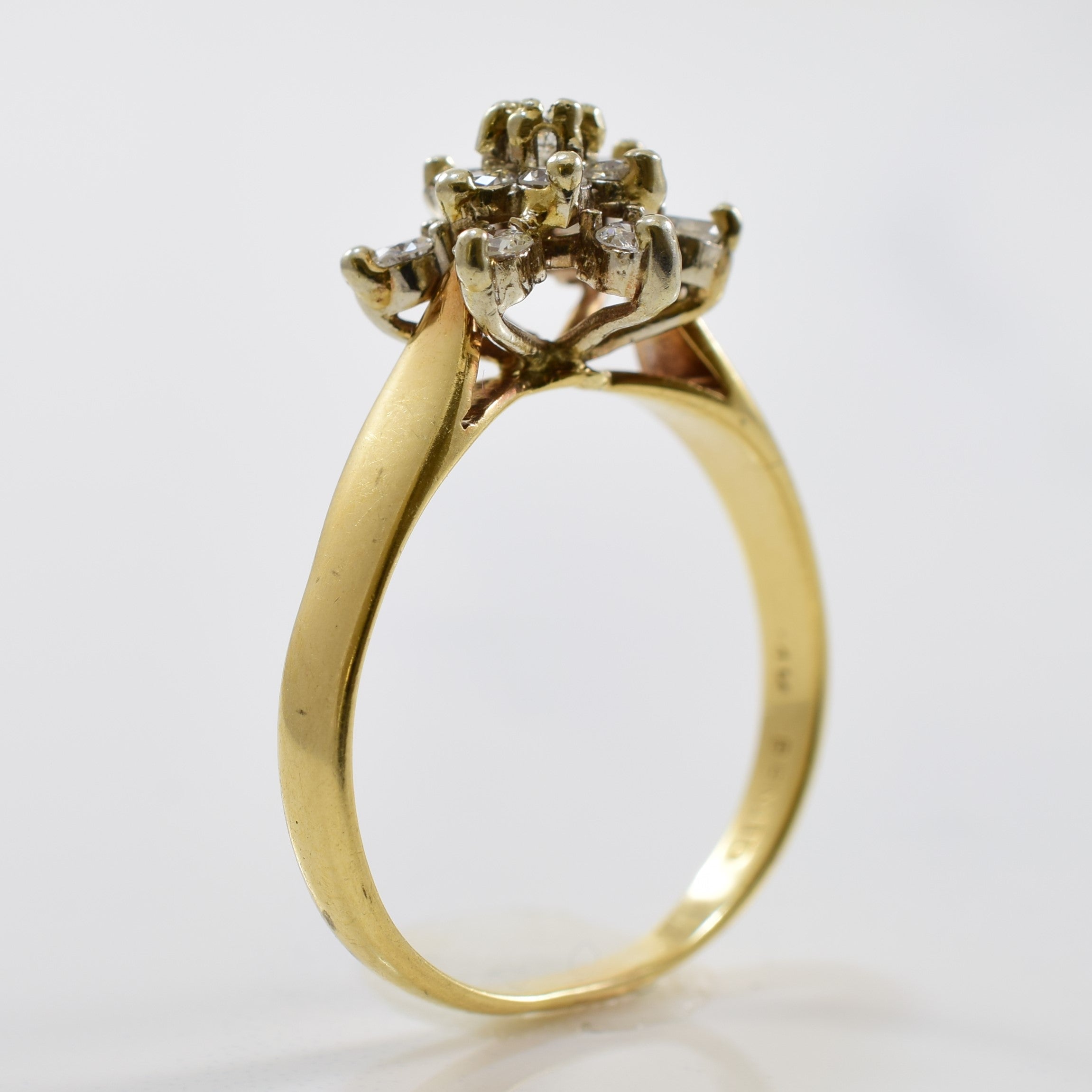 Snowflake Cluster Diamond Ring | 0.52ctw | SZ 7.5 |