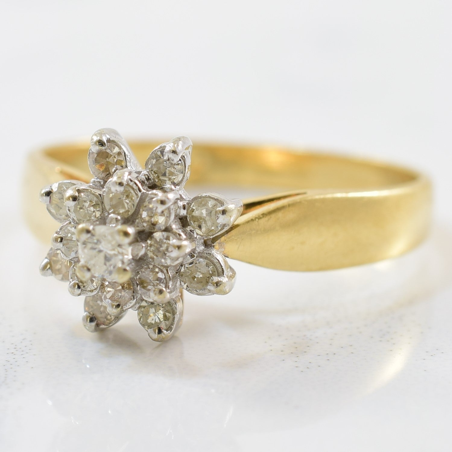 High Set Diamond Cluster Ring | 0.21ctw | SZ 5.75 |
