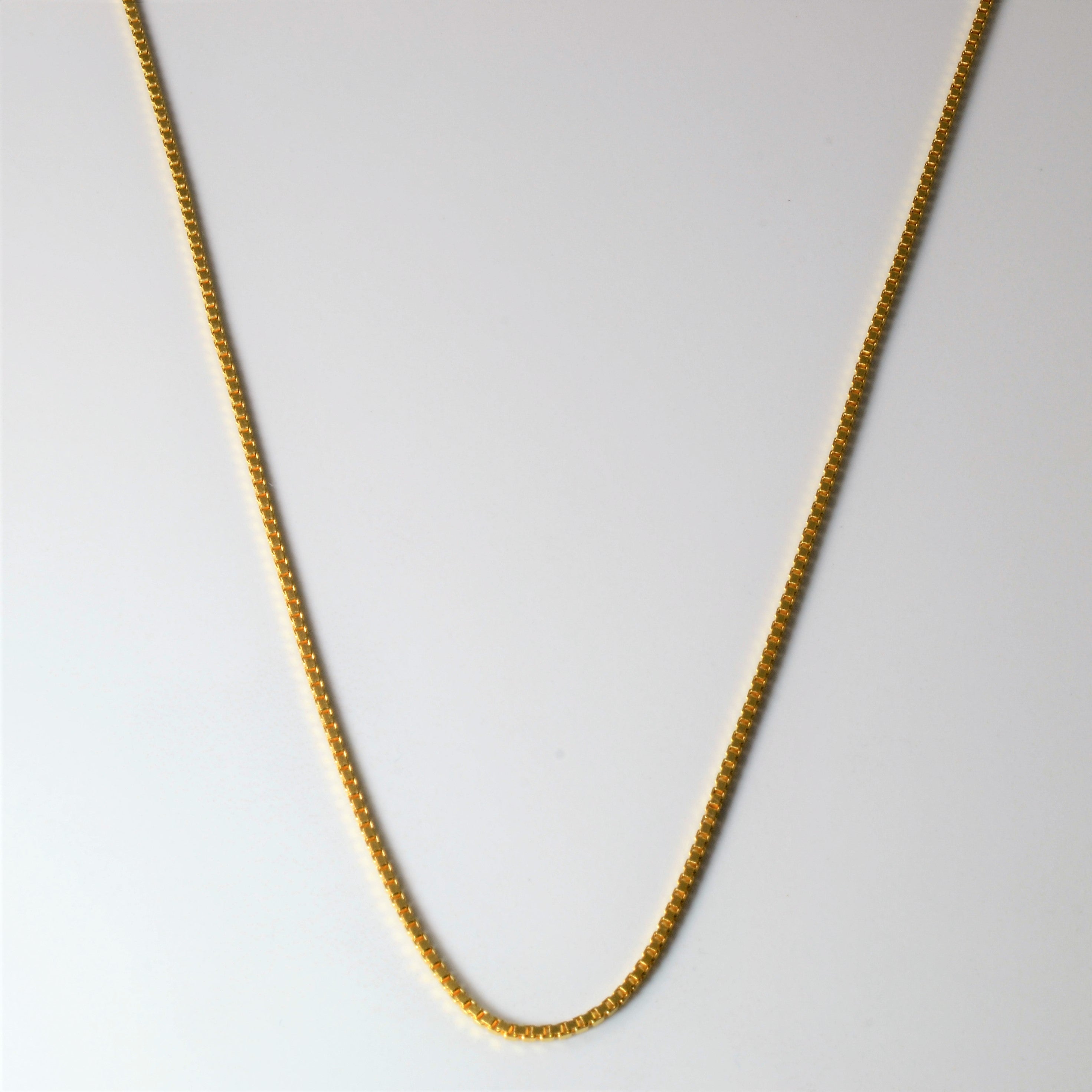 18k Yellow Gold Box Chain | 28" |