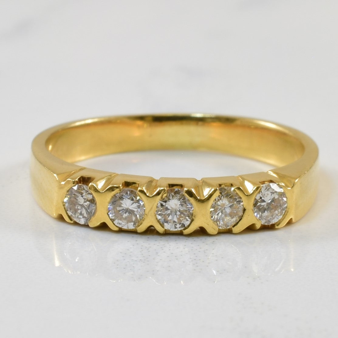 Semi Bezel Set Diamond Ring | 0.35ctw | SZ 7.5 |