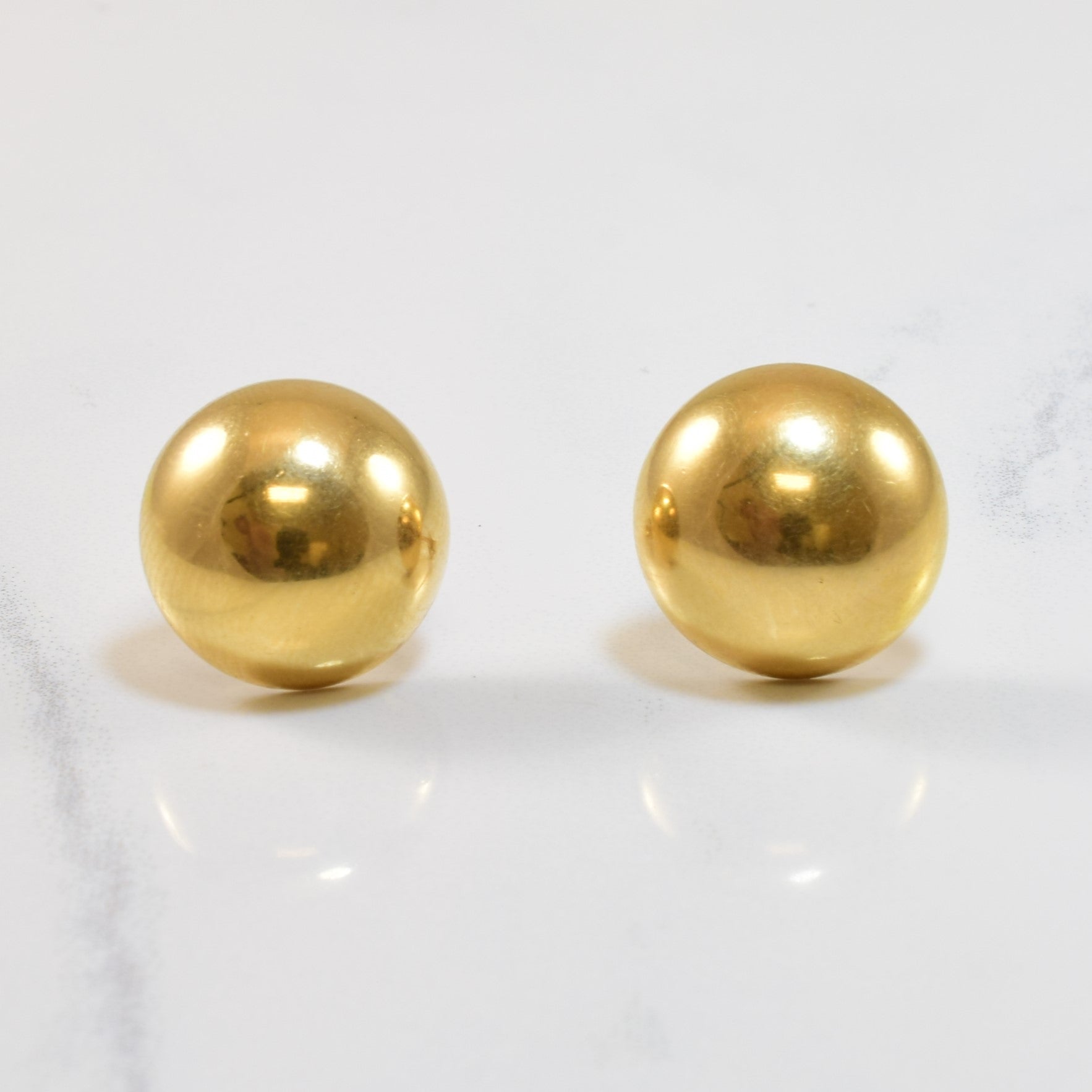 Large Dome Stud Earrings |