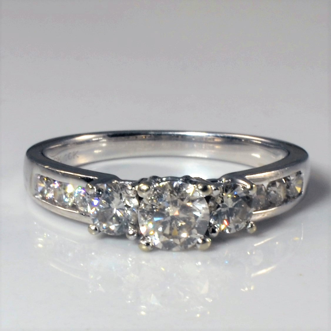 Three Stone Diamond Engagement Ring | 0.84ctw | SZ 6.5 |