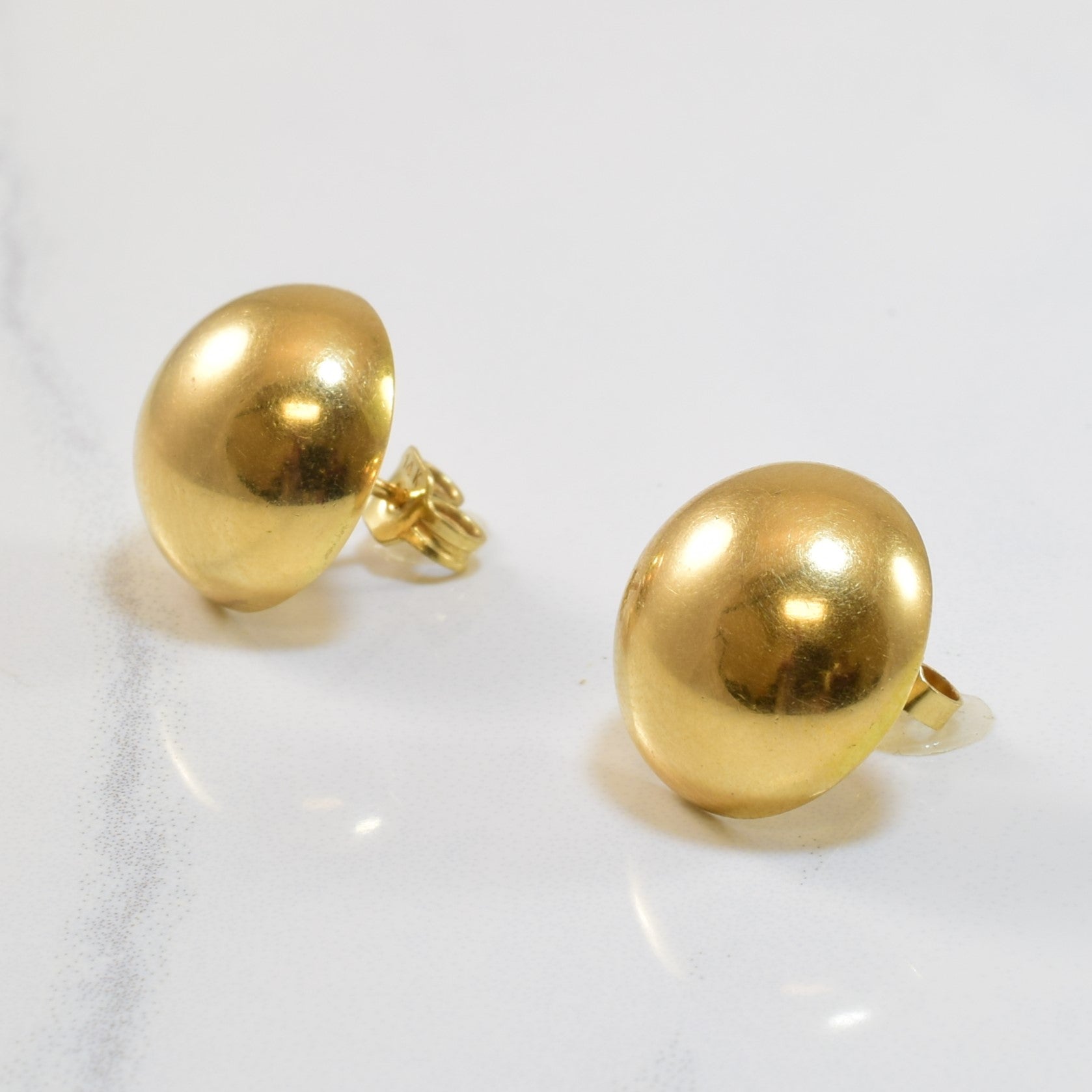 Large Dome Stud Earrings |