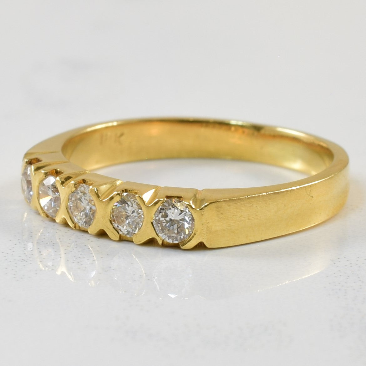 Semi Bezel Set Diamond Ring | 0.35ctw | SZ 7.5 |