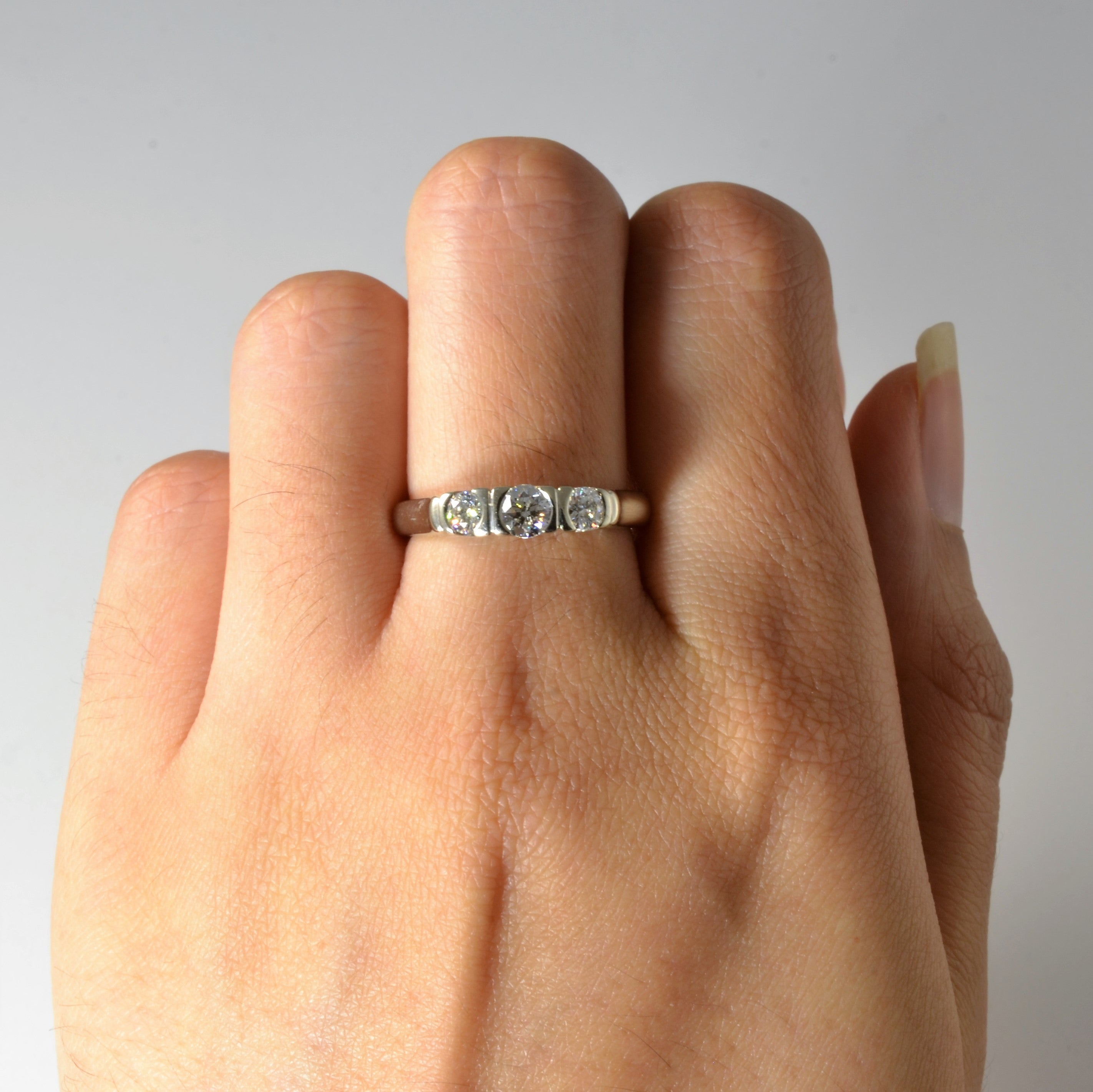 Three Stone Diamond Engagement Ring | 0.52ctw | SZ 7 |