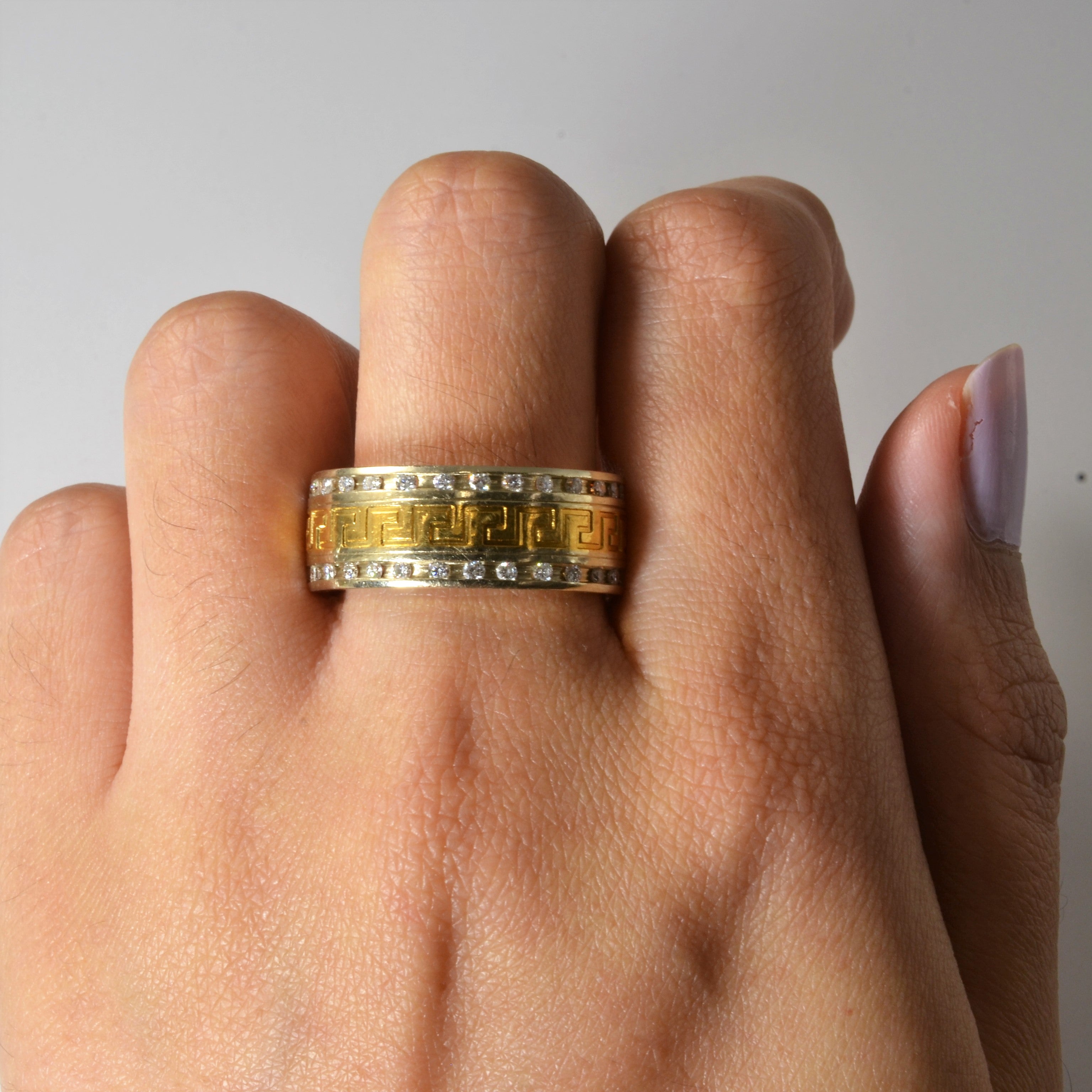 Geometric Double Row Eternity Band | 0.54ctw | SZ 10.25 |