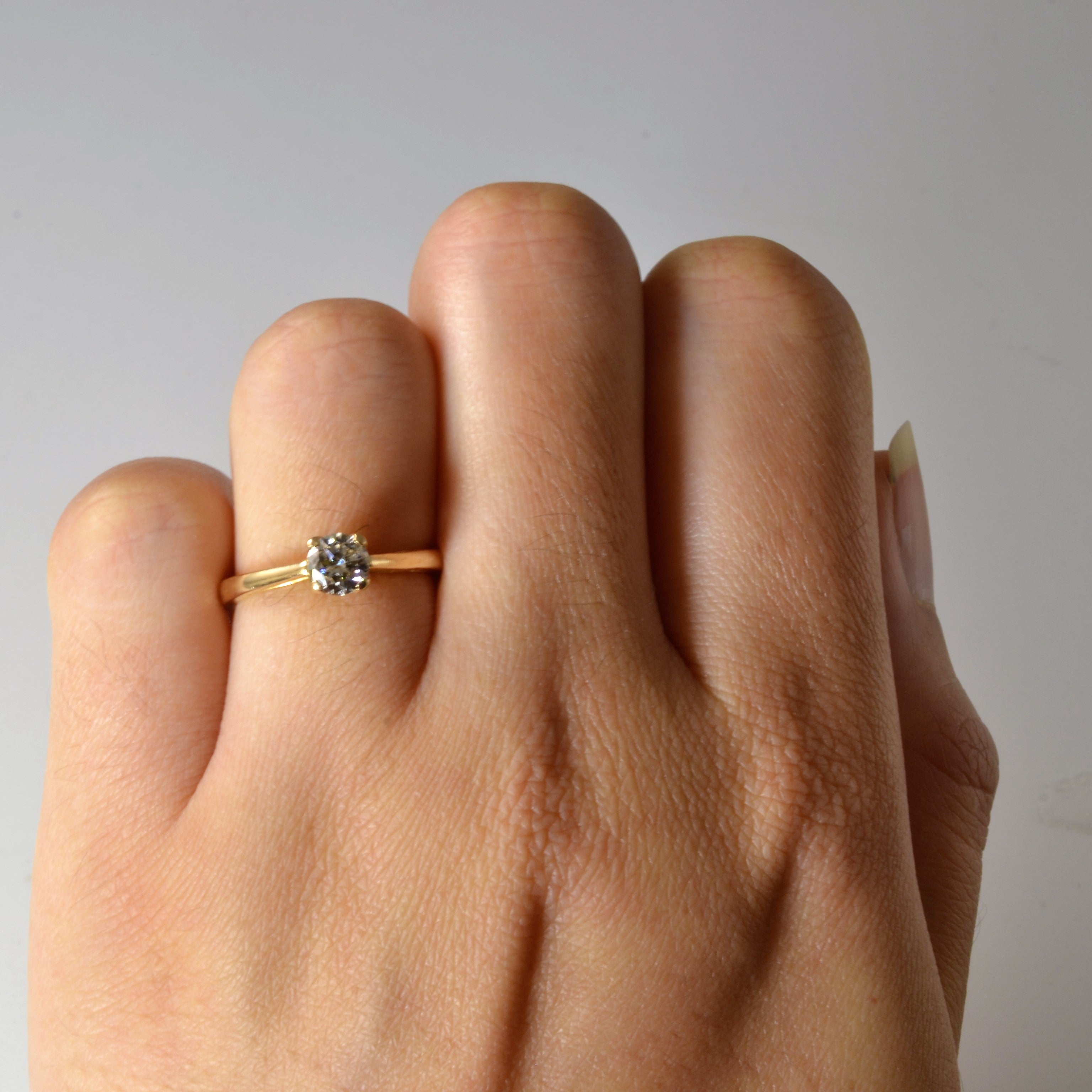 Yellow Gold Solitaire Diamond Ring | 0.43ct | SZ 5.25 |
