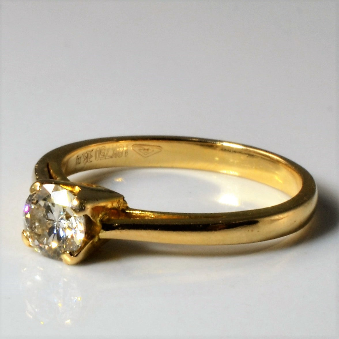 Yellow Gold Solitaire Diamond Ring | 0.43ct | SZ 5.25 |