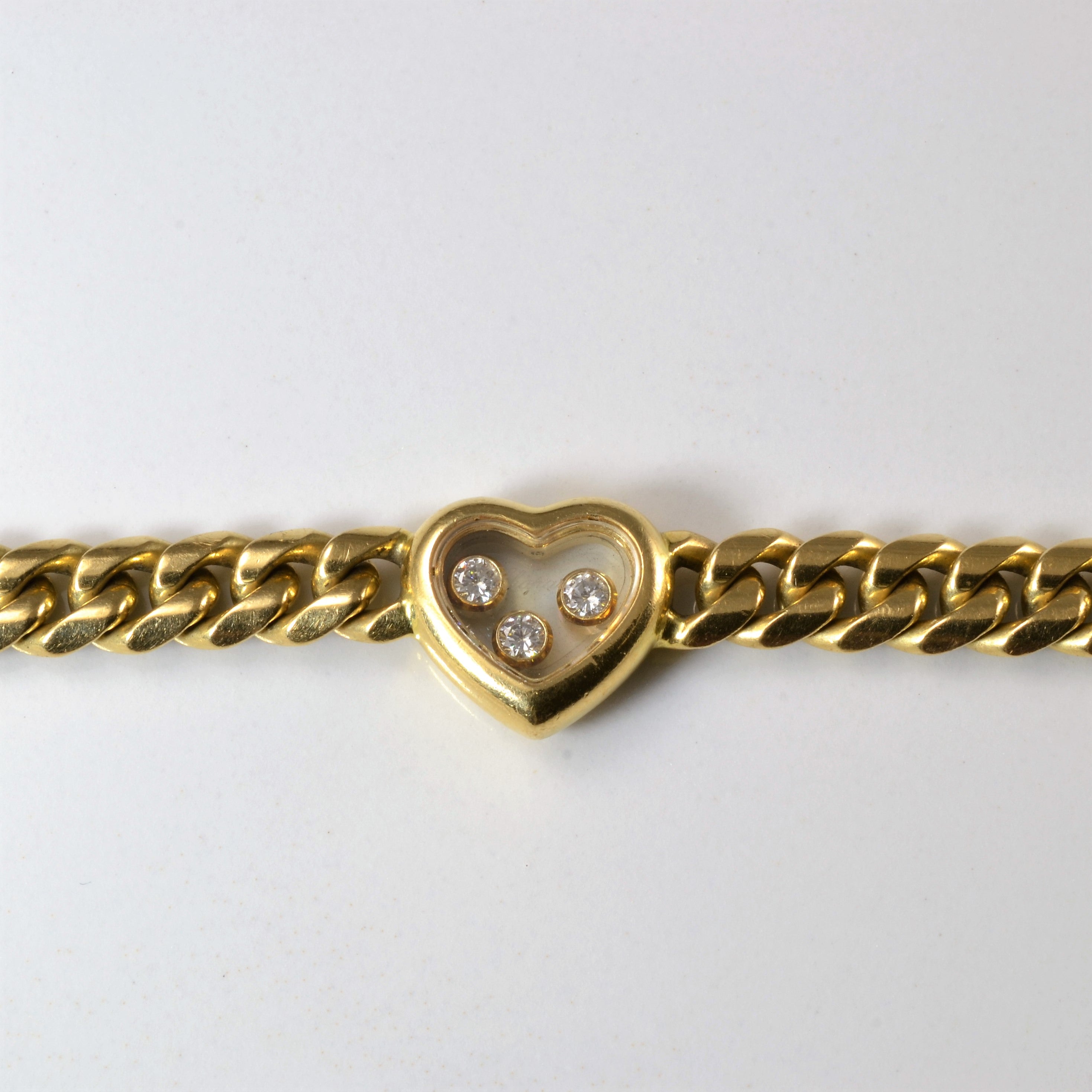 'Chopard' Happy Diamonds Icons Chain Bracelet | 0.15ctw | 7"|