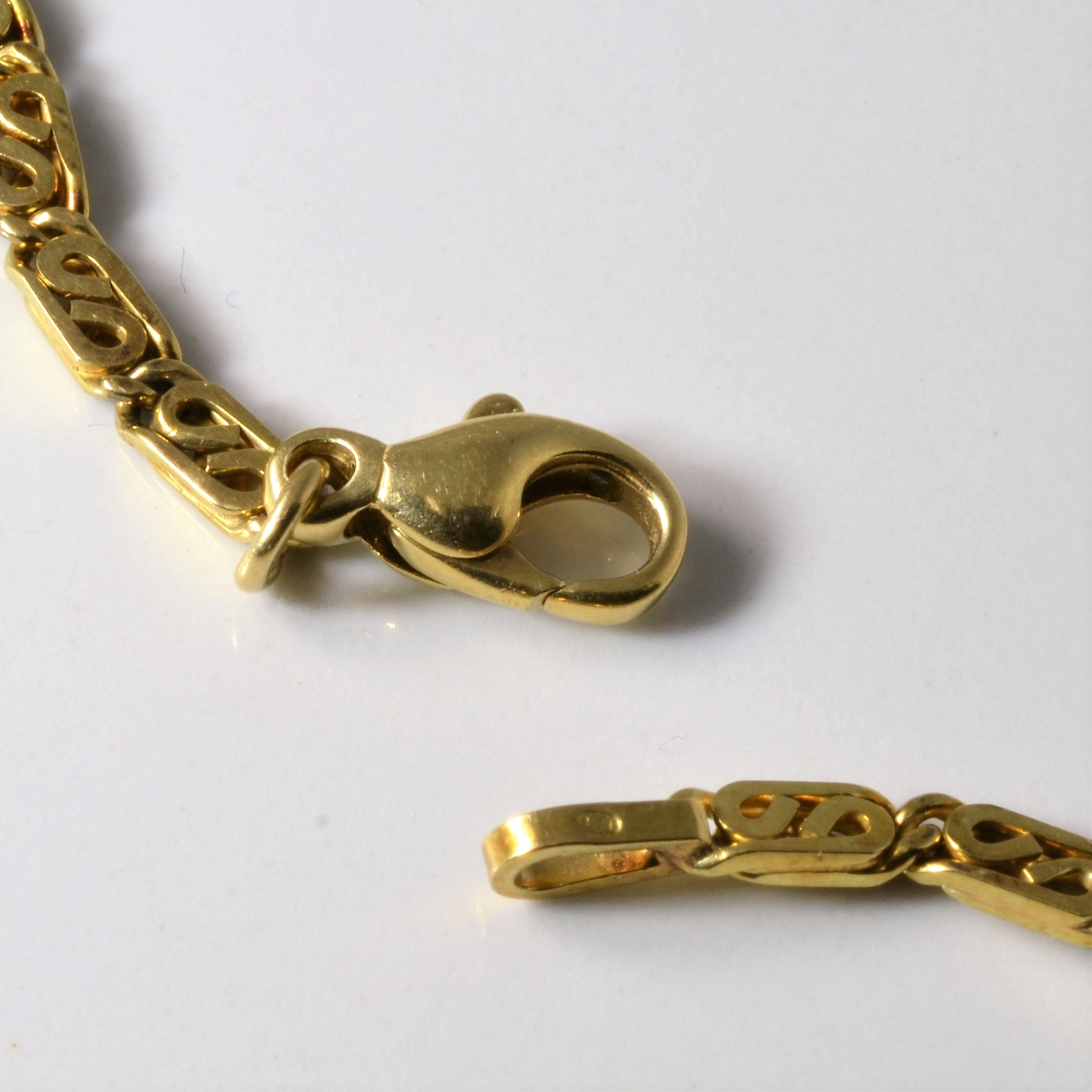 14k Yellow Gold Swirl Pattern Chain Bracelet | 7"|