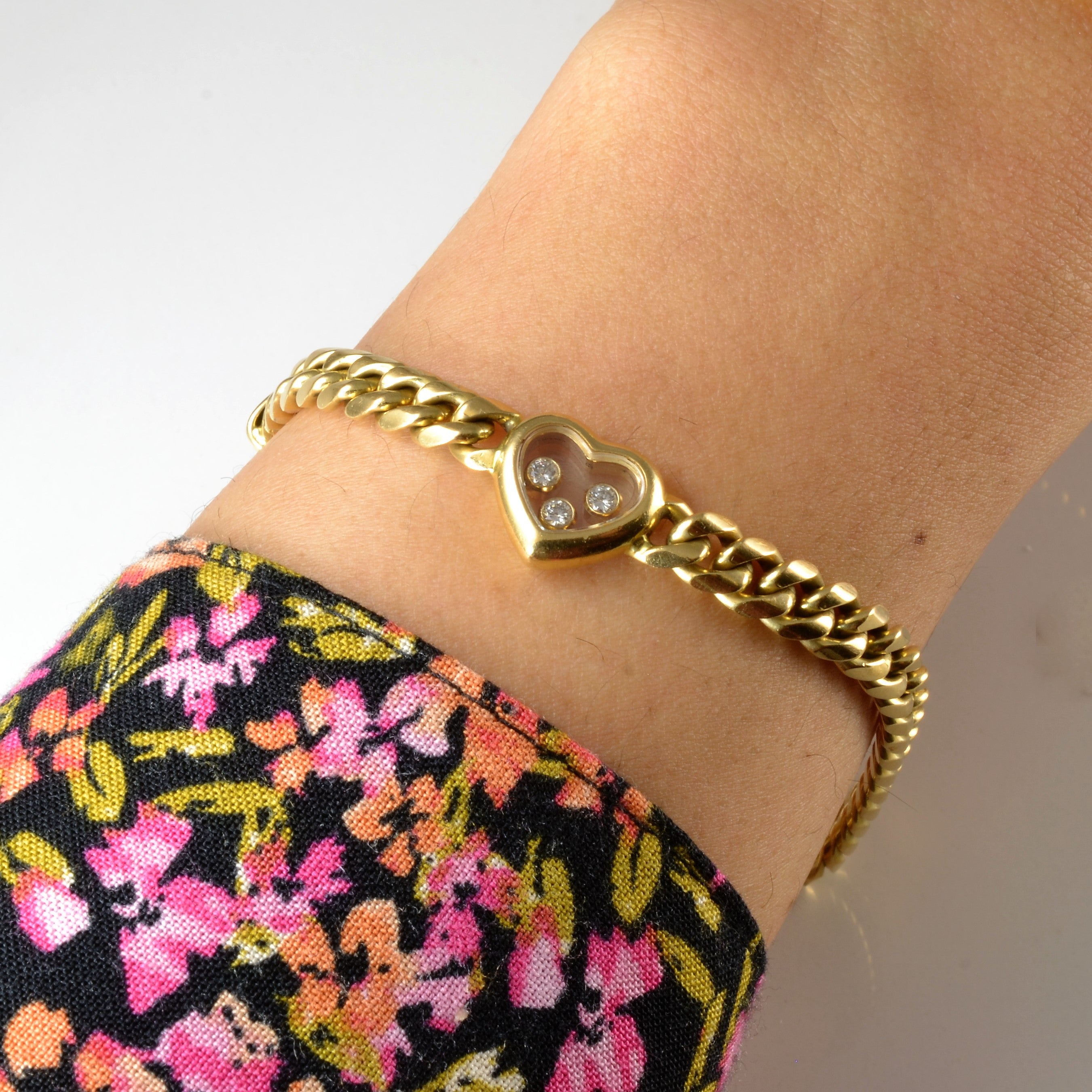 'Chopard' Happy Diamonds Icons Chain Bracelet | 0.15ctw | 7"|