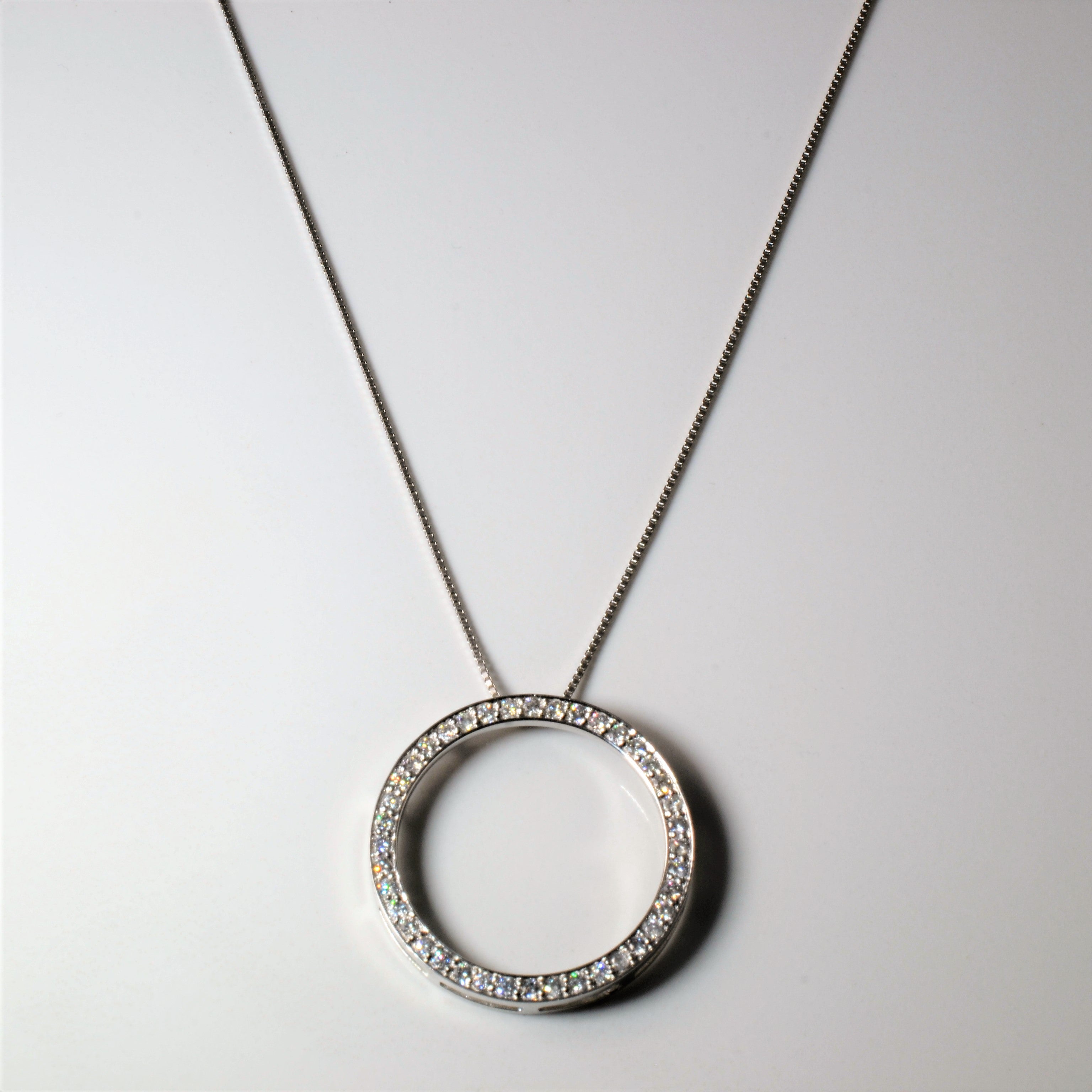 Diamond Eternity Pendant Necklace | 0.70ctw | 20"|